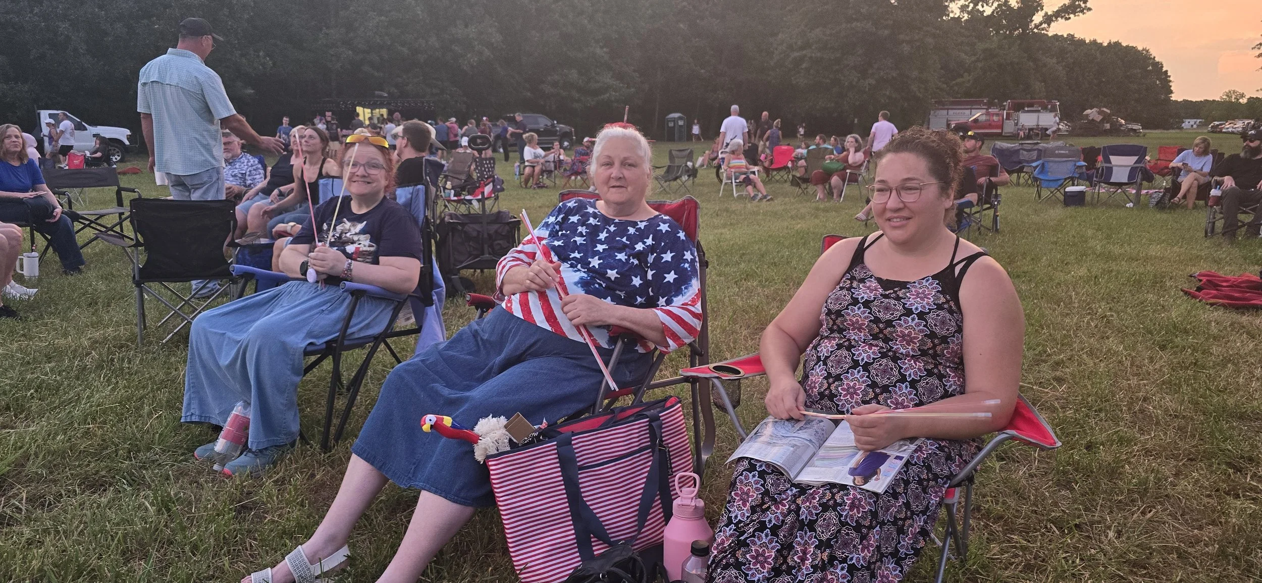 Enjoying the beautiful evening before the fireworks
