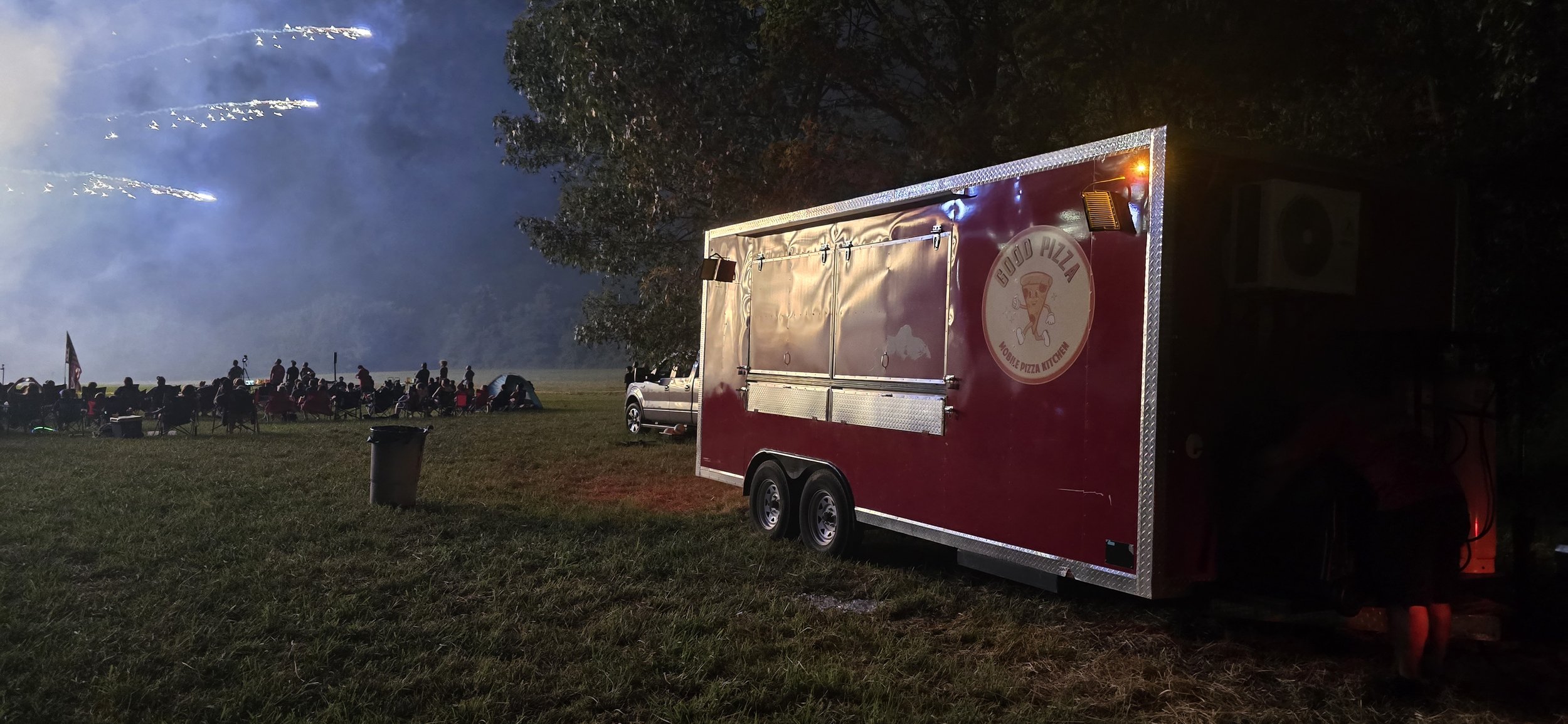 Good Pizza truck during fireworks
