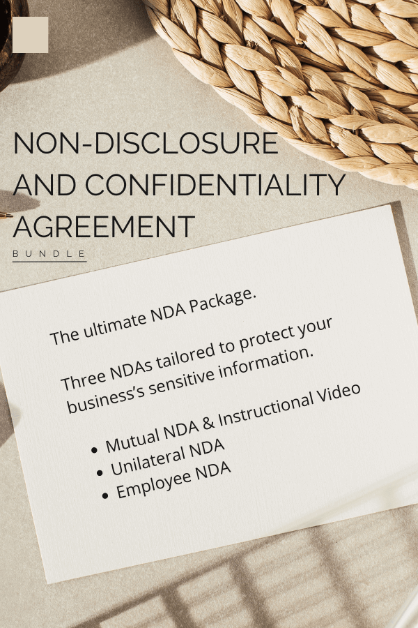 Non-disclosure and Confidentiality Agreement Bundle ($347 Value)