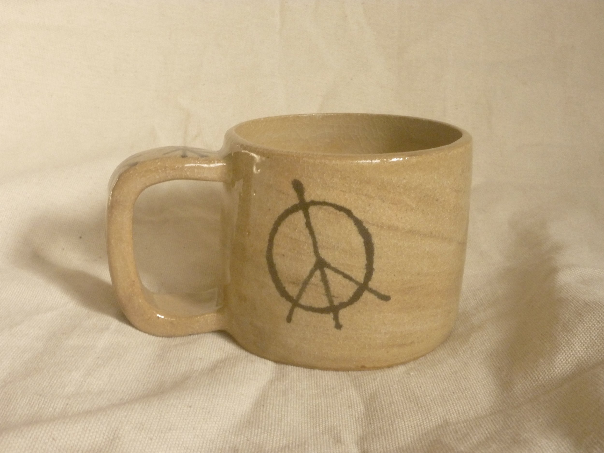 peace handle mug