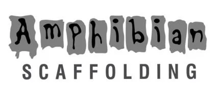Logo for Amphibian Scaffolding with stylized text.