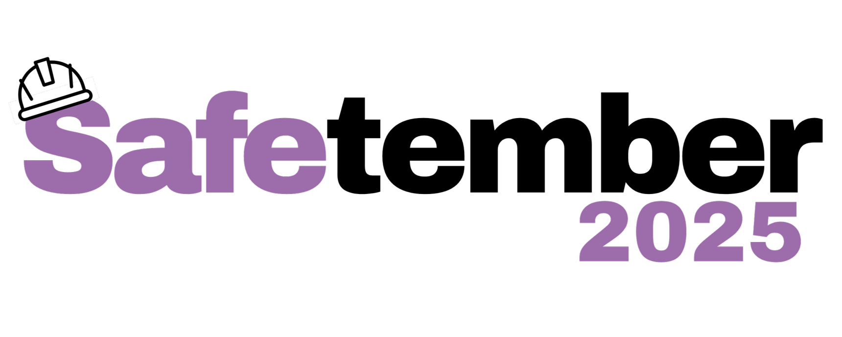 Logo for the Safe Kids Campaign 2025 with a purple ribbon and the words "safe" and "Kids" in purple letters on a black background.
