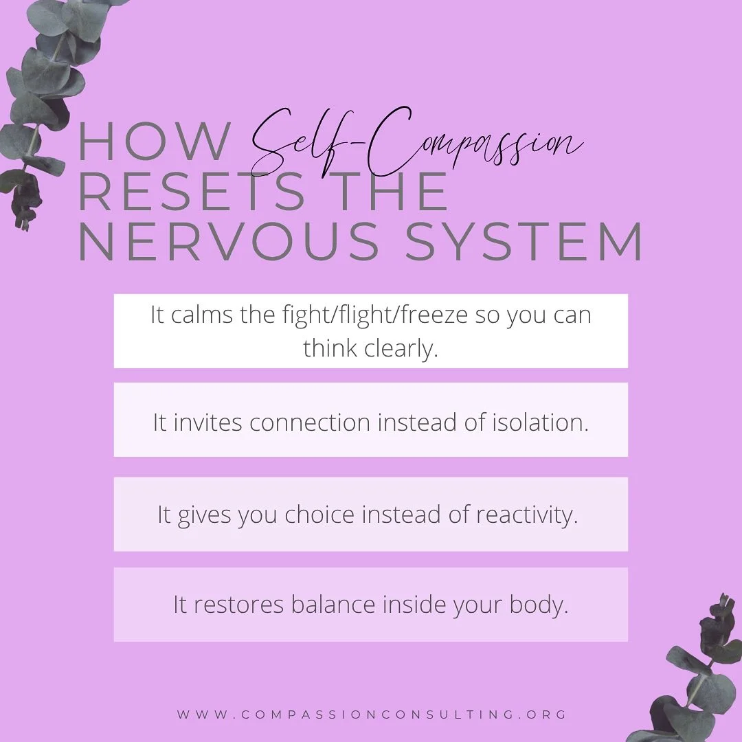 Compassion isn&rsquo;t just a feeling - it&rsquo;s a full nervous system reset. 

✨ Calm your fight/flight/freeze: Compassion signals your body it&rsquo;s safe, so your mind can think clearly instead of getting hijacked by stress.
✨ Invite connection