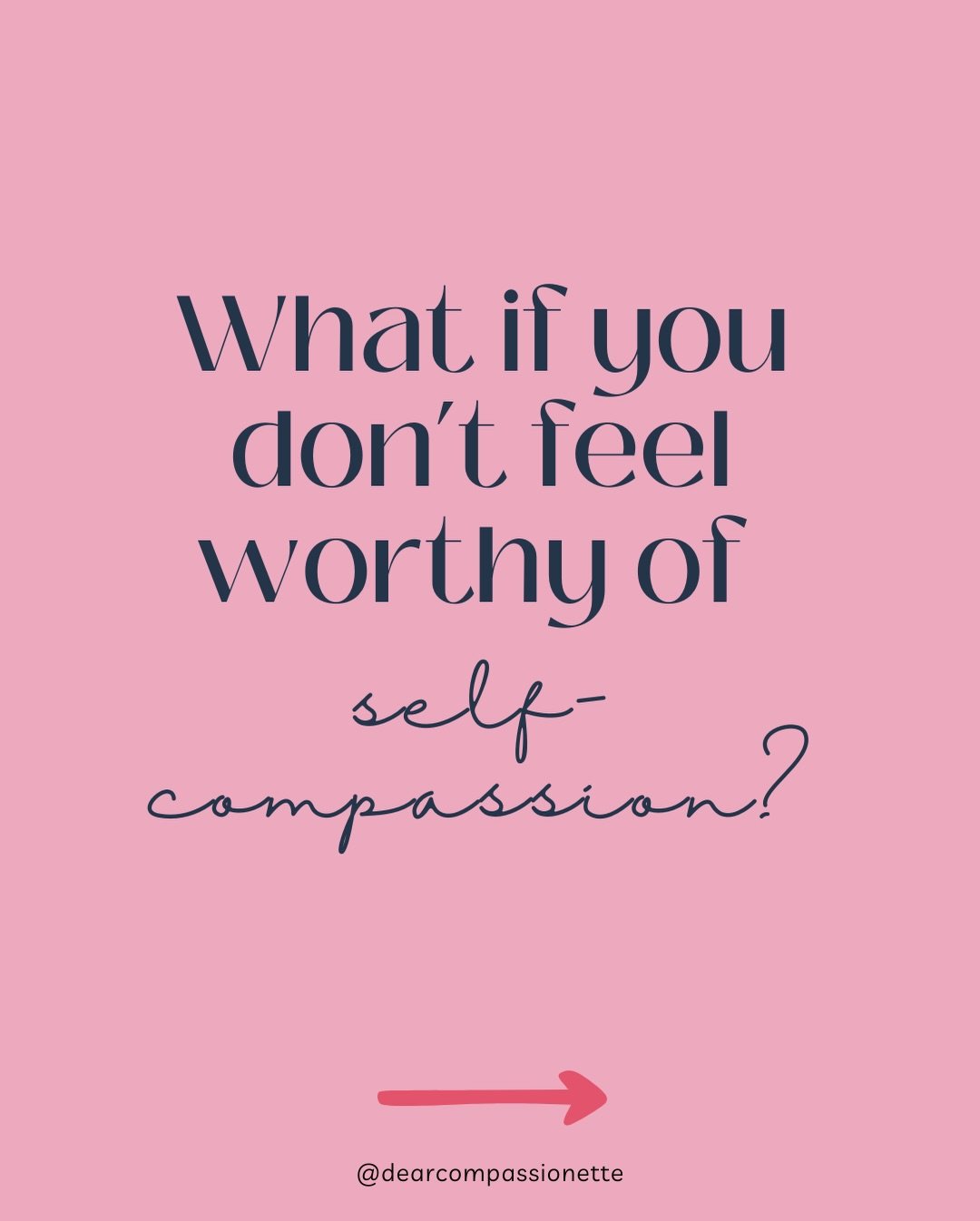 Self-compassion isn&rsquo;t a reward for doing better. It&rsquo;s a response to being HUMAN. We tend to think we have to deserve kindness, but struggle isn&rsquo;t a failure of character! Accepting our humanity doesn&rsquo;t mean giving up or lowerin