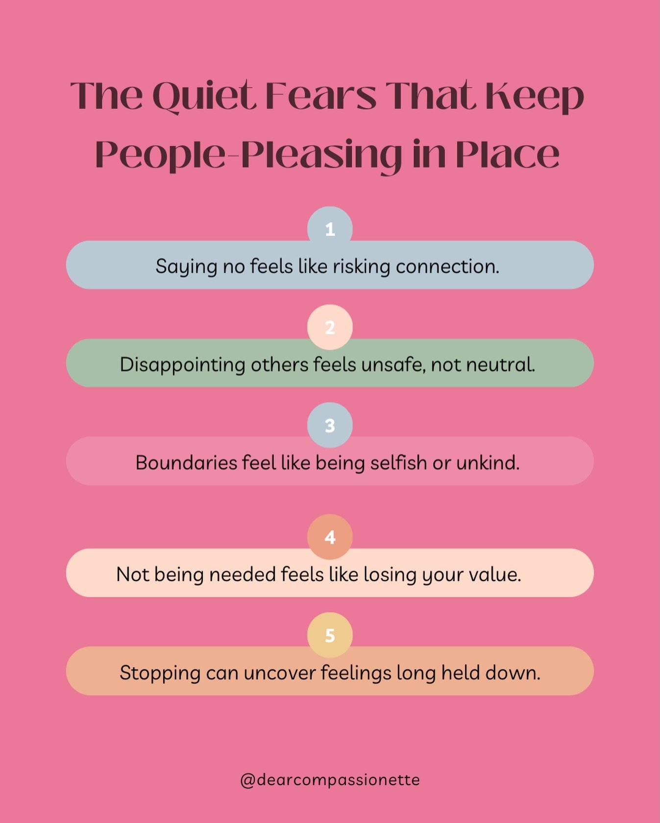 Let&rsquo;s talk about people-pleasing - one of my fave topics as I am a recovering people-pleaser myself! It&rsquo;s not a personality flaw. It&rsquo;s a nervous system strategy. 🤯 

When connection has felt fragile or conditional, saying yes can f