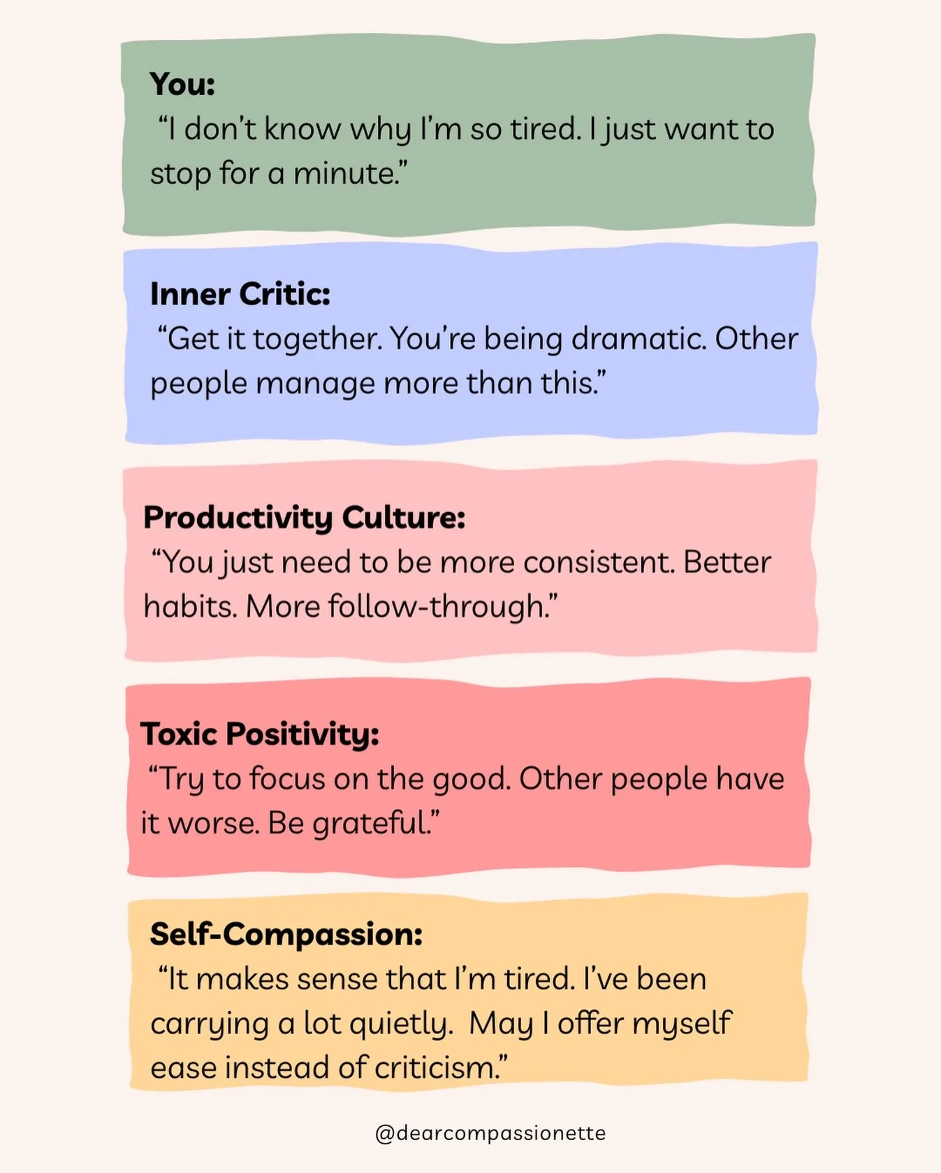 There&rsquo;s nothing inherently wrong with productivity tips and there&rsquo;s nothing wrong with gratitude. Structure can help. Perspective can help. But when those are the only responses we offer ourselves, our nervous system stays on a treadmill 