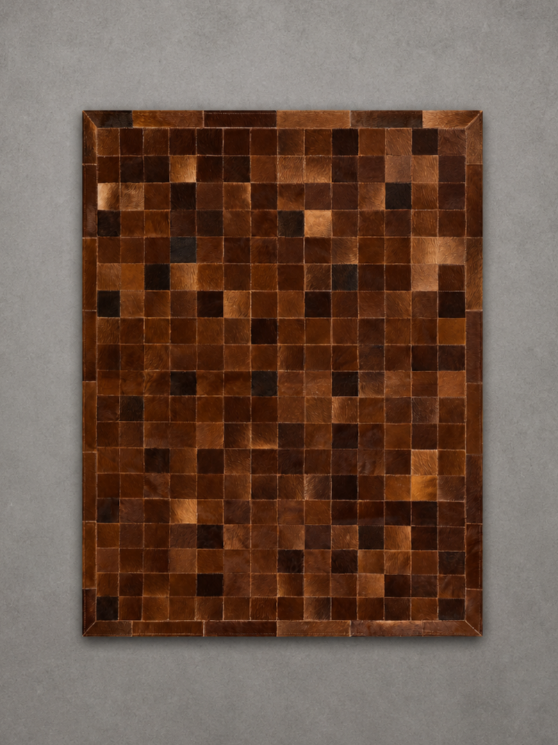 Tapis Patchwork Brun