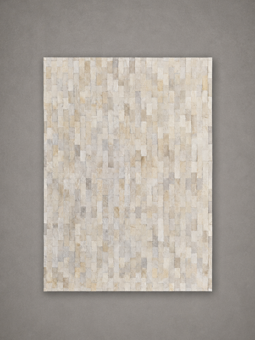 Tapis Patchwork Blanc Cassé
