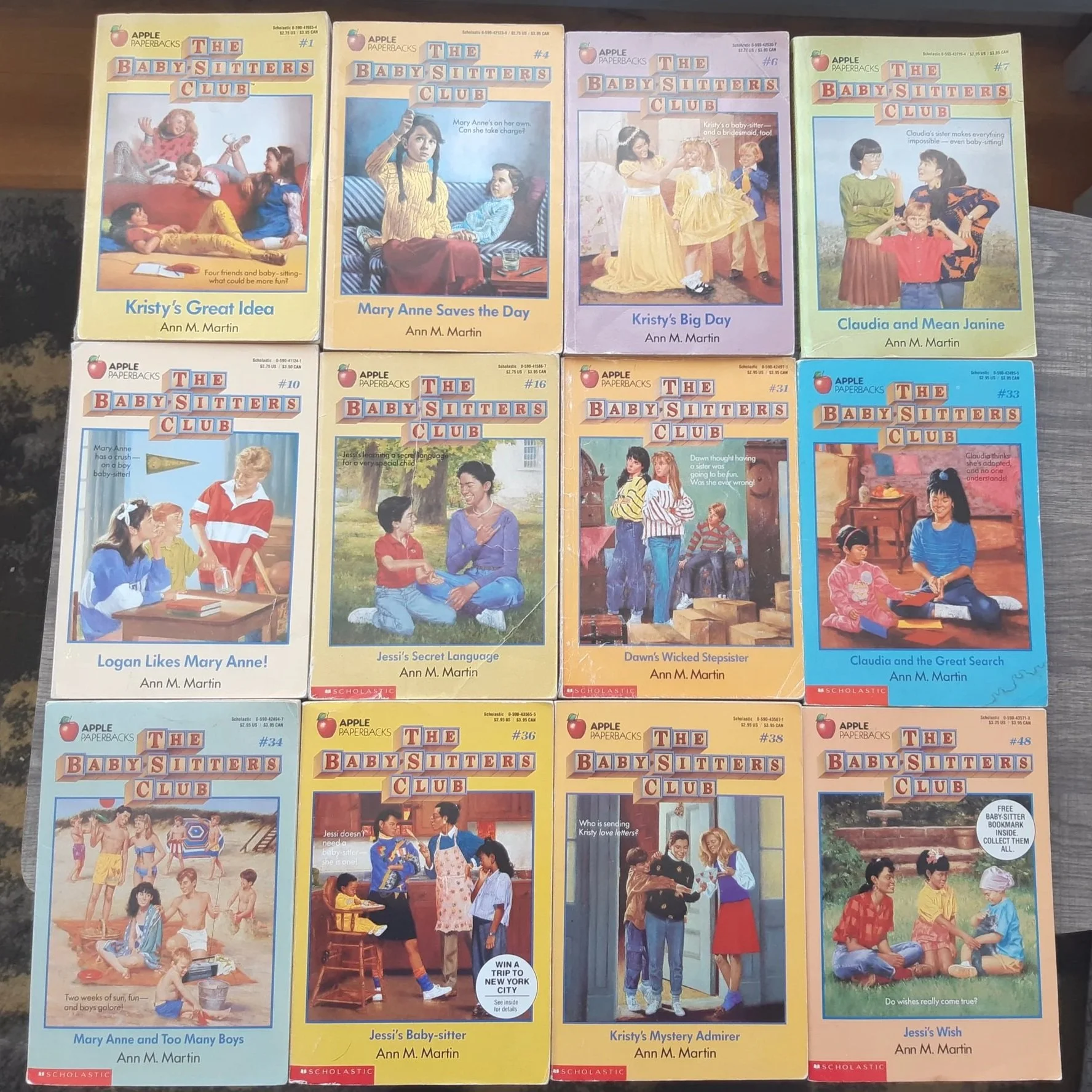Babysitter's Club Bookstack by Ann M. Martin (Books 1,4,6,7,10,16,31,33,34,36,38,48)