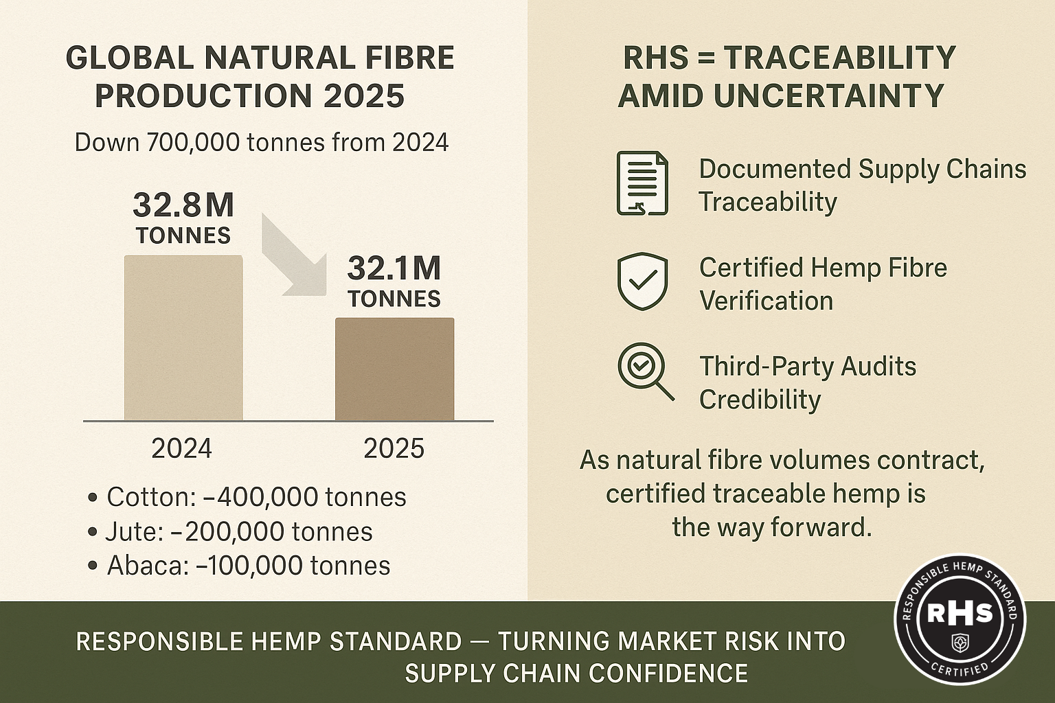 Natural Fiber Production Slips in 2025: Why Traceability and Certification Are More Critical Than Ever