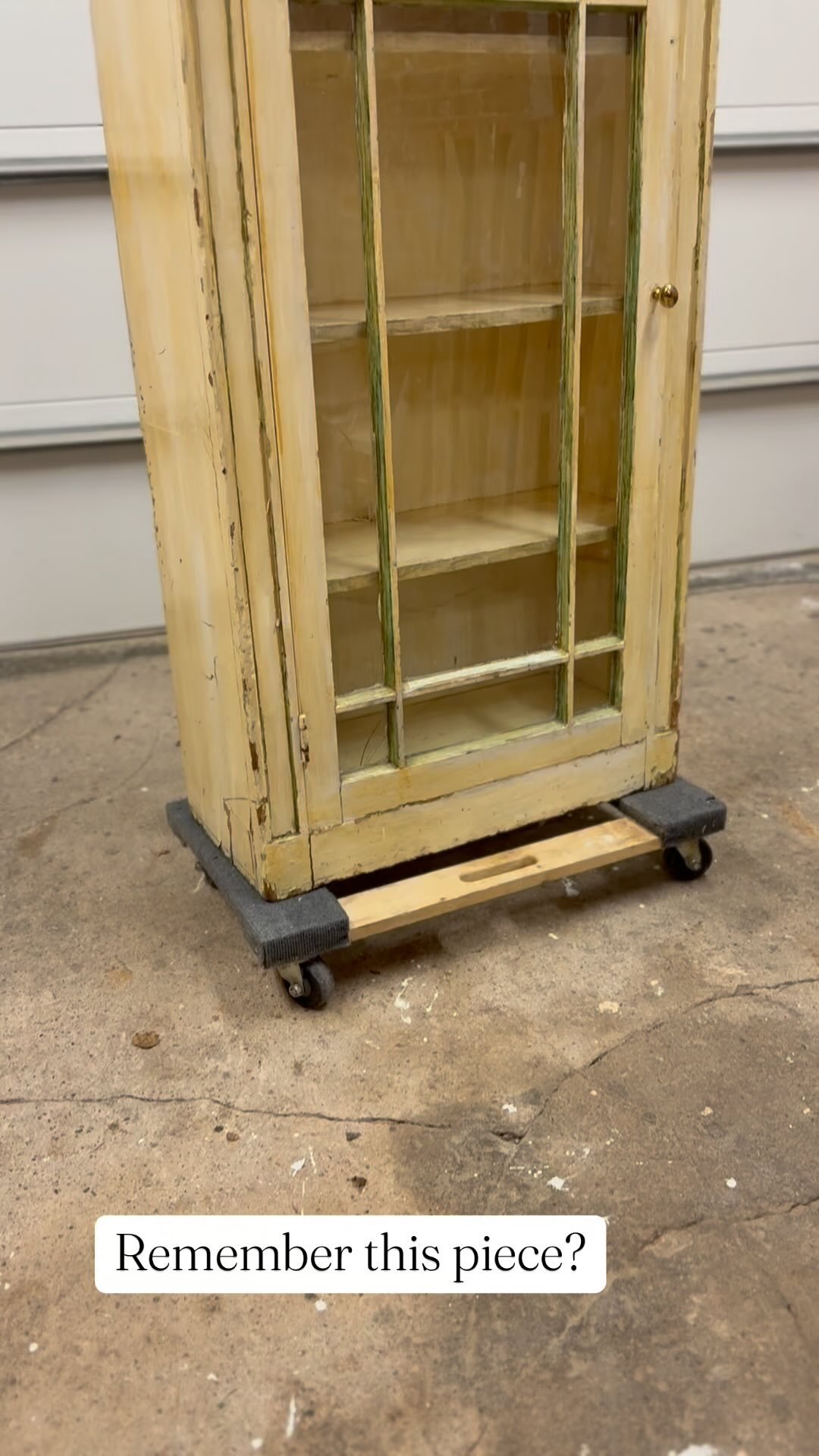Side project complete! Even though the glazing steps made it feel like a regular window restoration project.
This was a $15 cabinet in really bad shape, but the uniqueness and the quality of the original construction made it too interesting to doom
