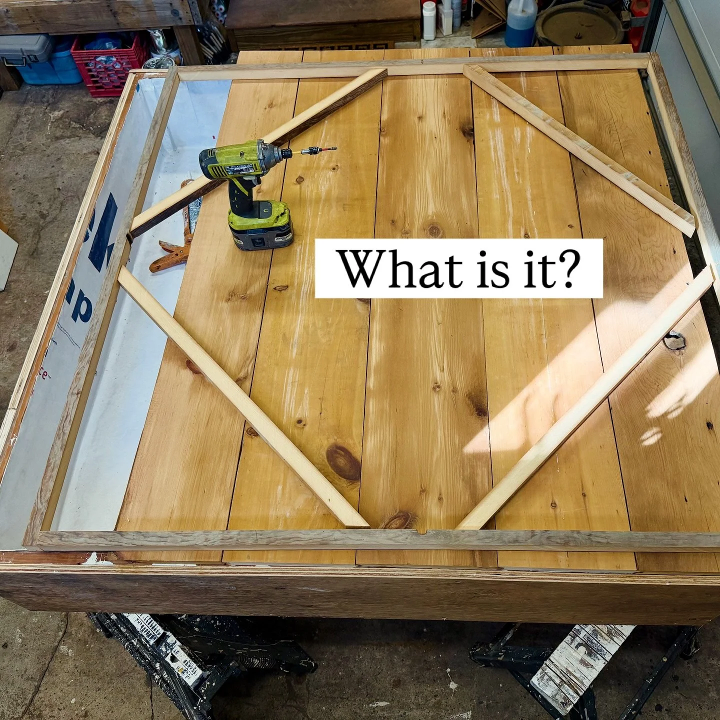 It&rsquo;s not a window or a door, or even up-cycled furniture.

Who wants to guess what we&rsquo;re building?