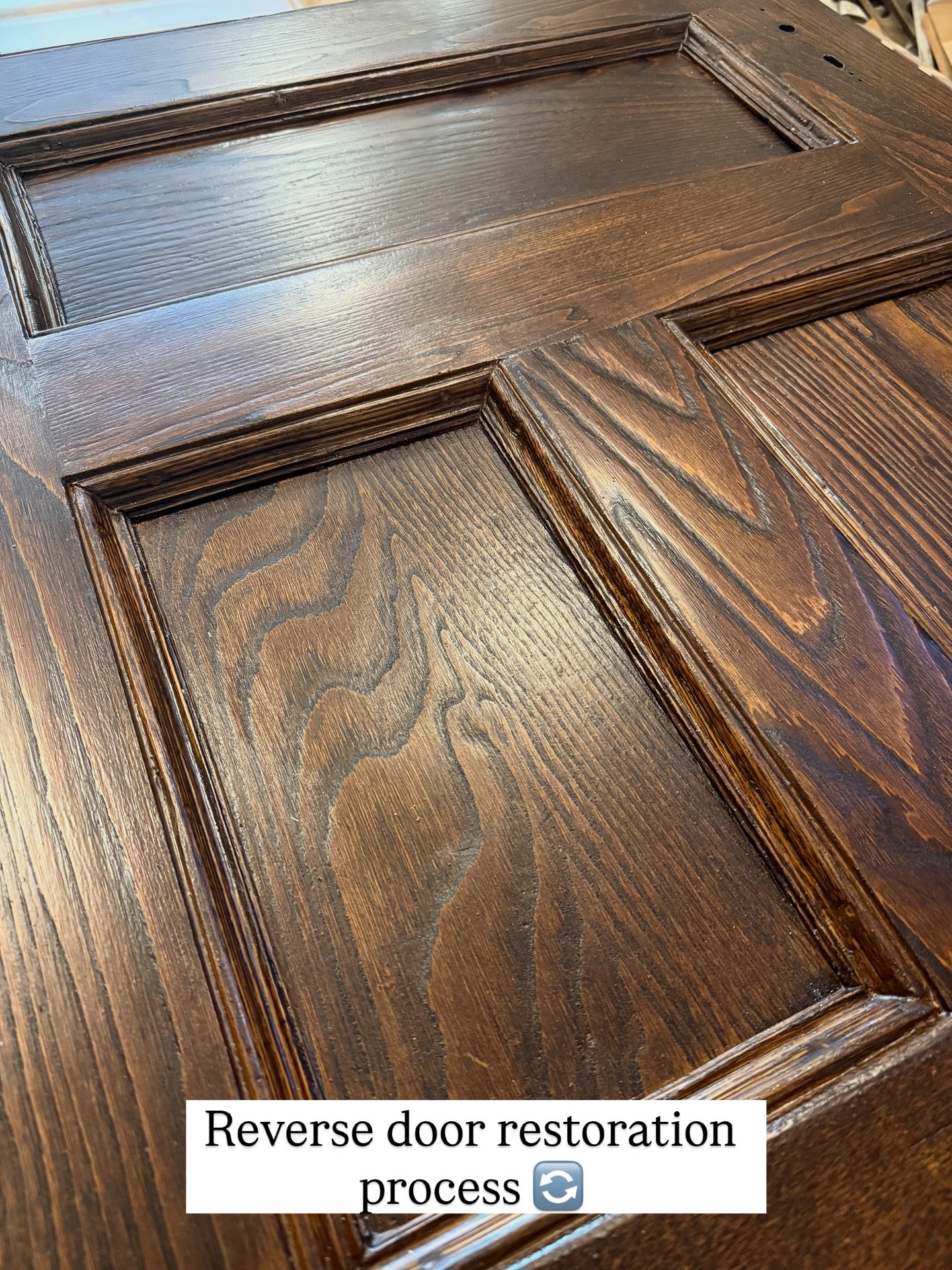 During ◀️ During ◀️ During&hellip;you get the idea.

We&rsquo;re supposed to use this account to better document our work. Oops. 

Historic door restoration process.  Door was salvaged from a period building in upstate NY, and installed at a home in 