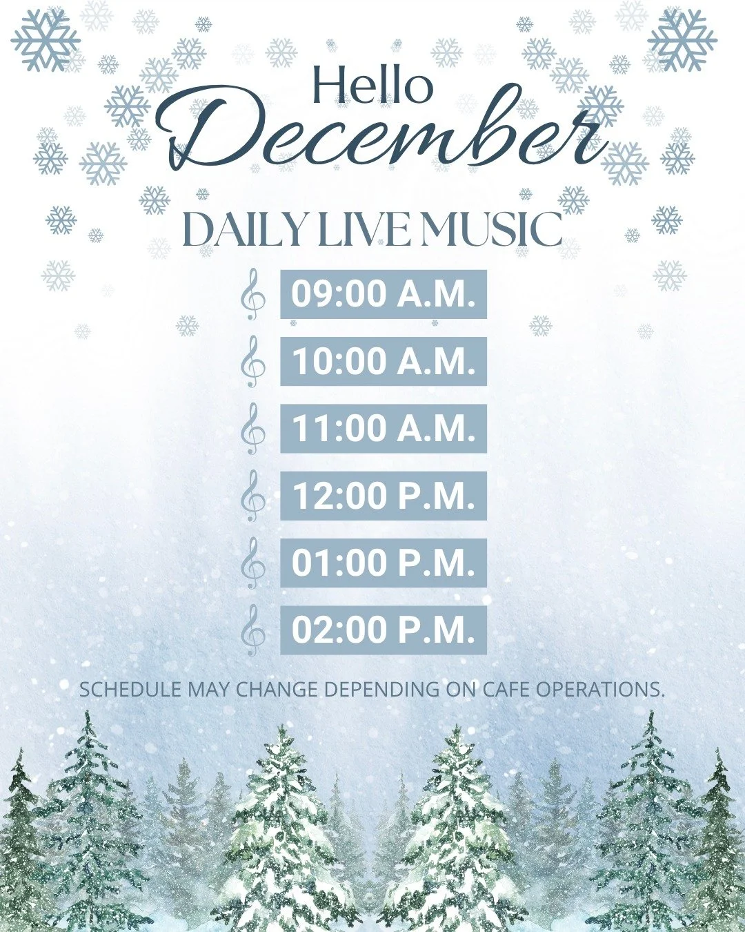 Hello December ❄️✨
Join us at The Sharp Music Cafe for daily live violin performances all month long.

🎻 Performance Times
9:00 AM
10:00 AM
11:00 AM
12:00 PM
1:00 PM
2:00 PM

Celebrate the winter season with warm brunch and beautiful live music.
We 