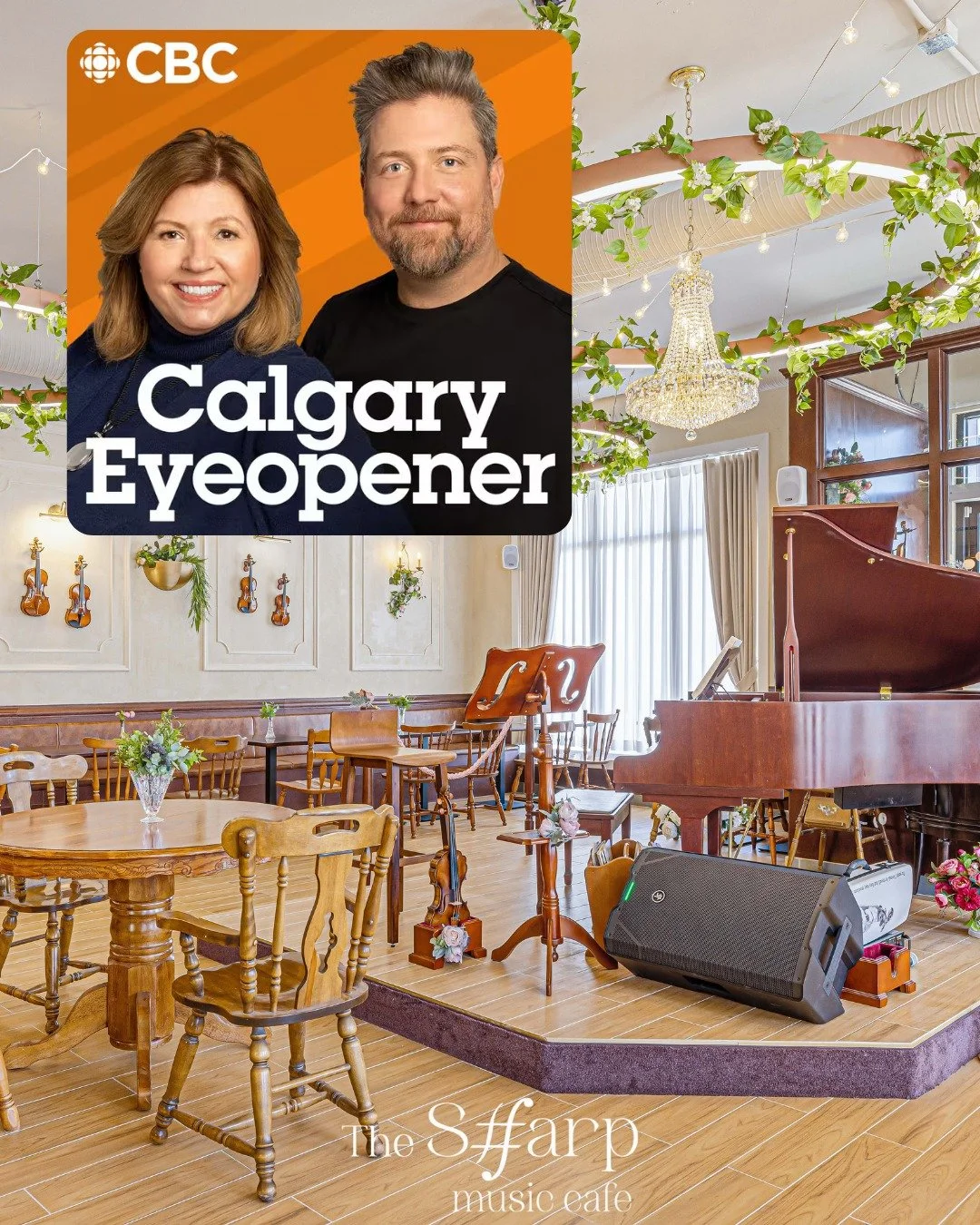 Happy Sunday, Calgary. ☀️
We wanted to share something very special from this past week.

This Friday morning, The Sharp Music Cafe was featured on CBC Calgary Eyeopener, and our hearts are still full.
A warm thank-you to Elizabeth Carson and the CBC