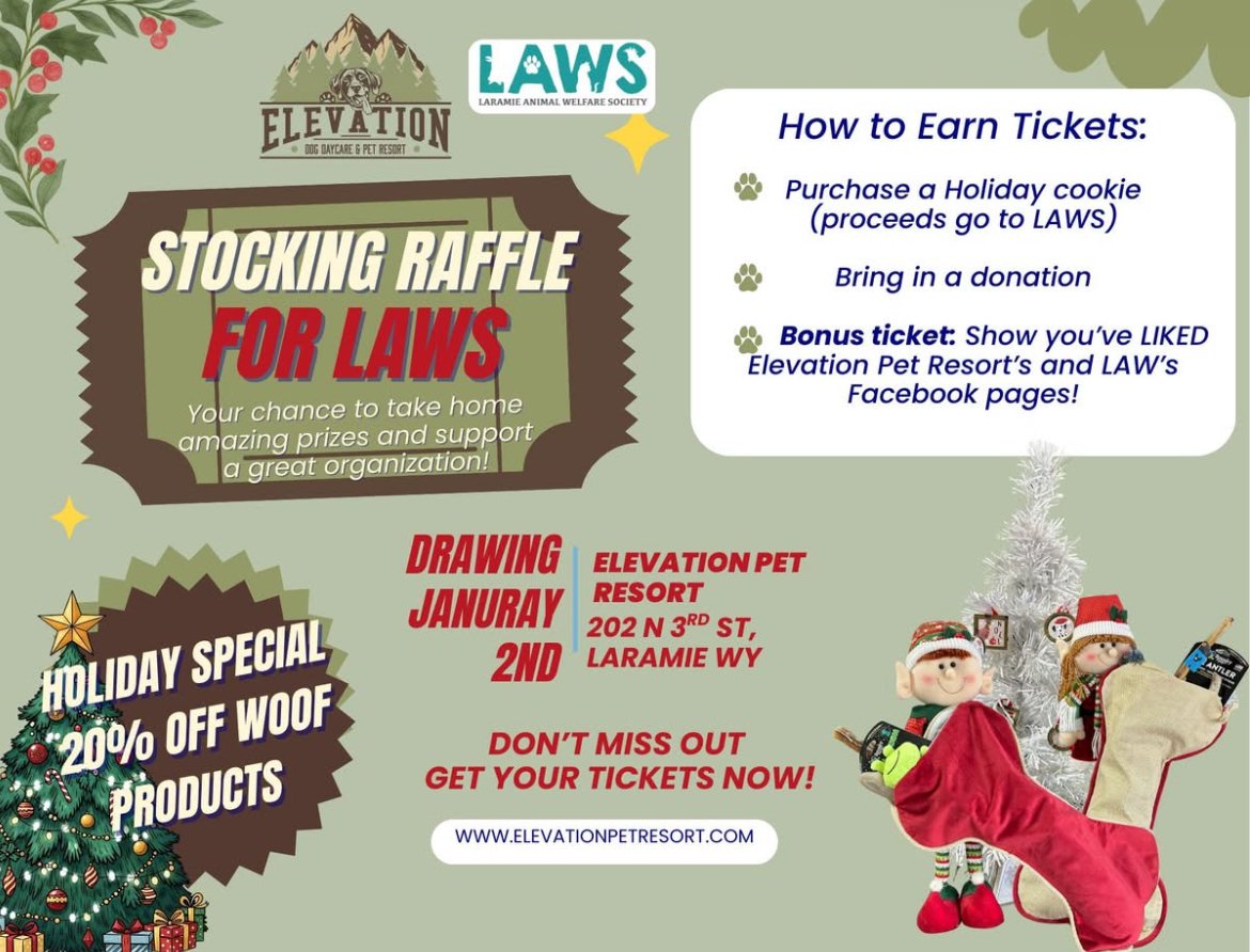 Elevation Dog Daycare & Pet Resort Stocking Raffle