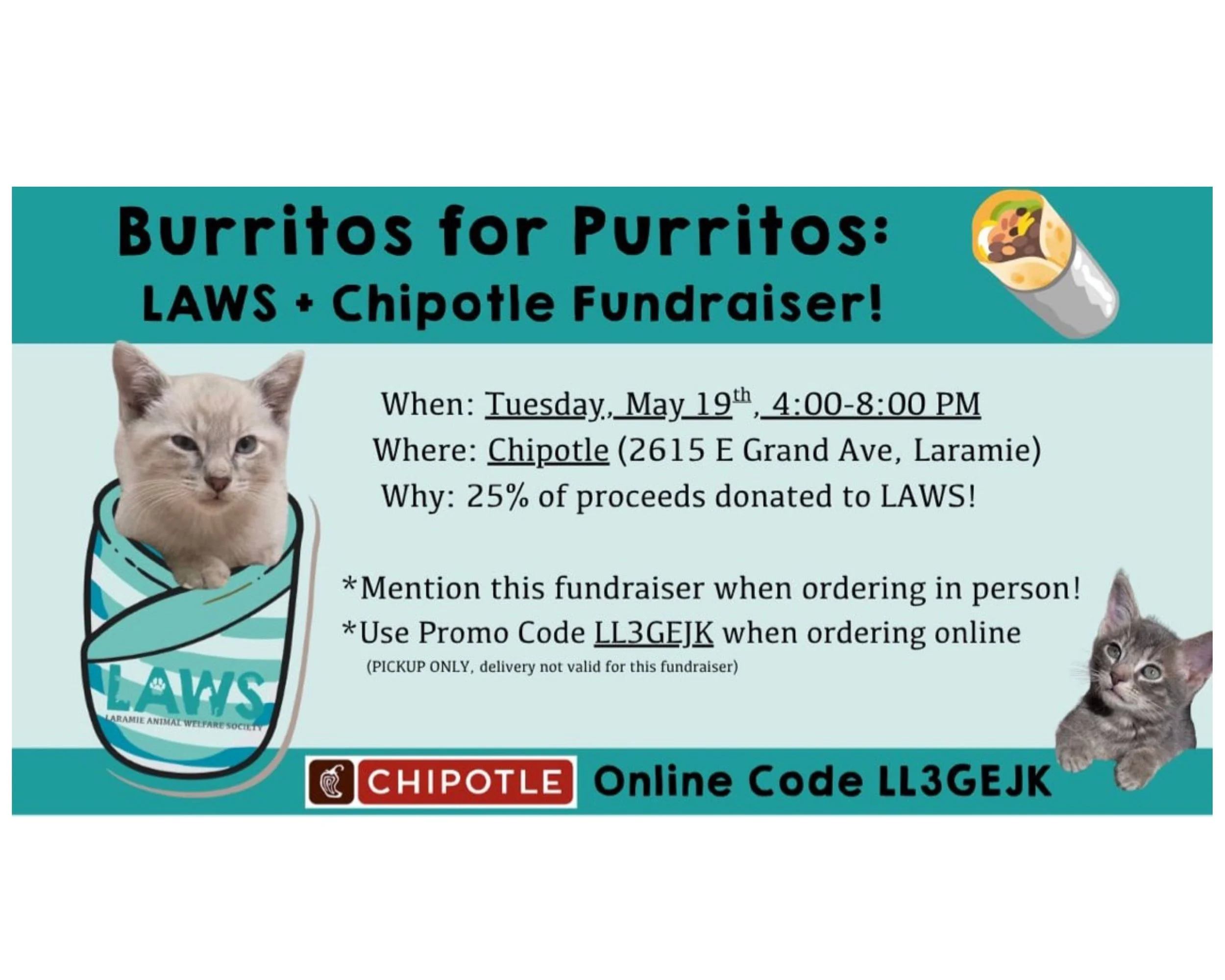 FUNDRAISER AT CHIPOTLE- Laramie