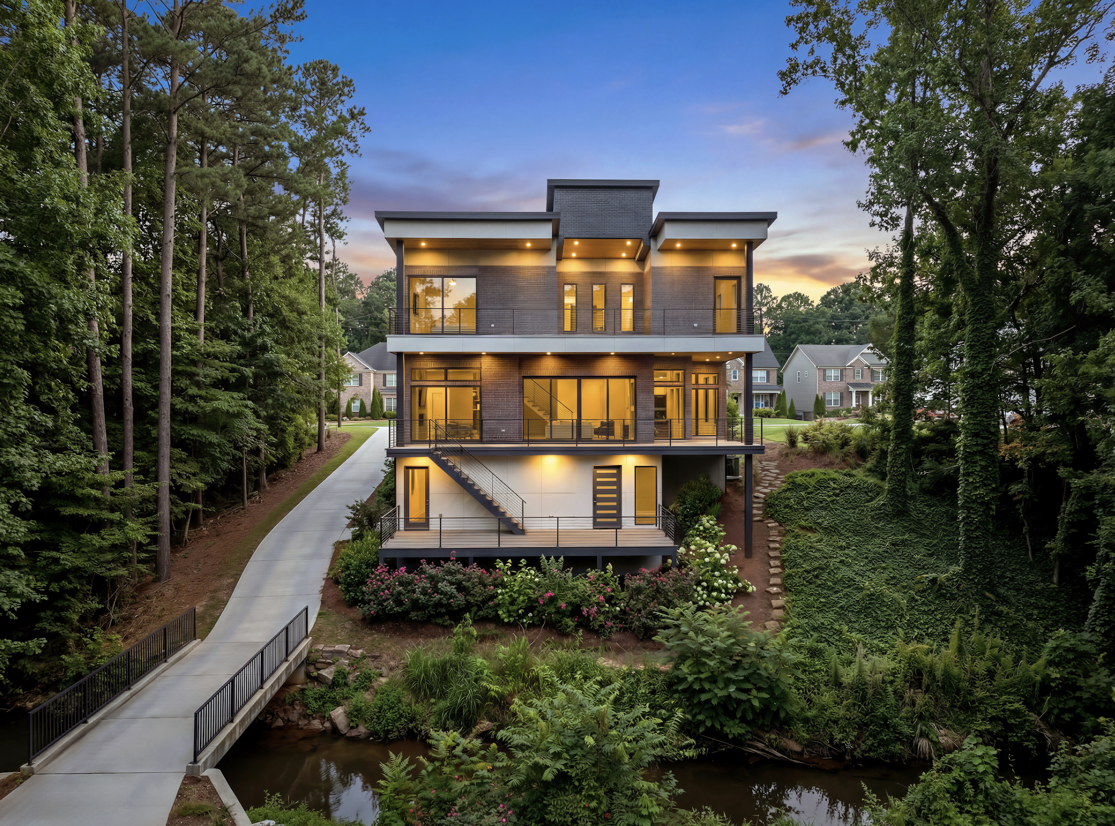 WilliamMarkDesigns new construction home exterior Atlanta intown neighborhood