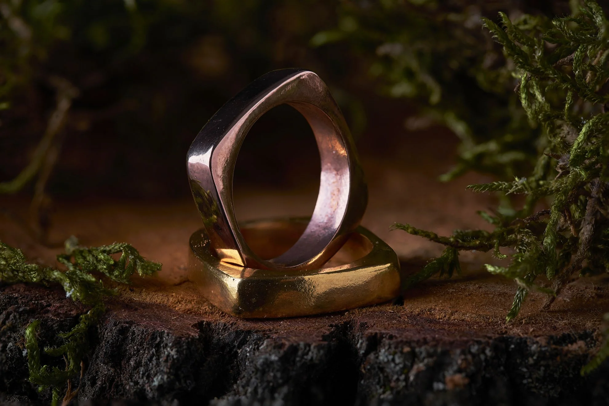 The Terra Chunk shoe. Orange vegan leather, chunky heel.