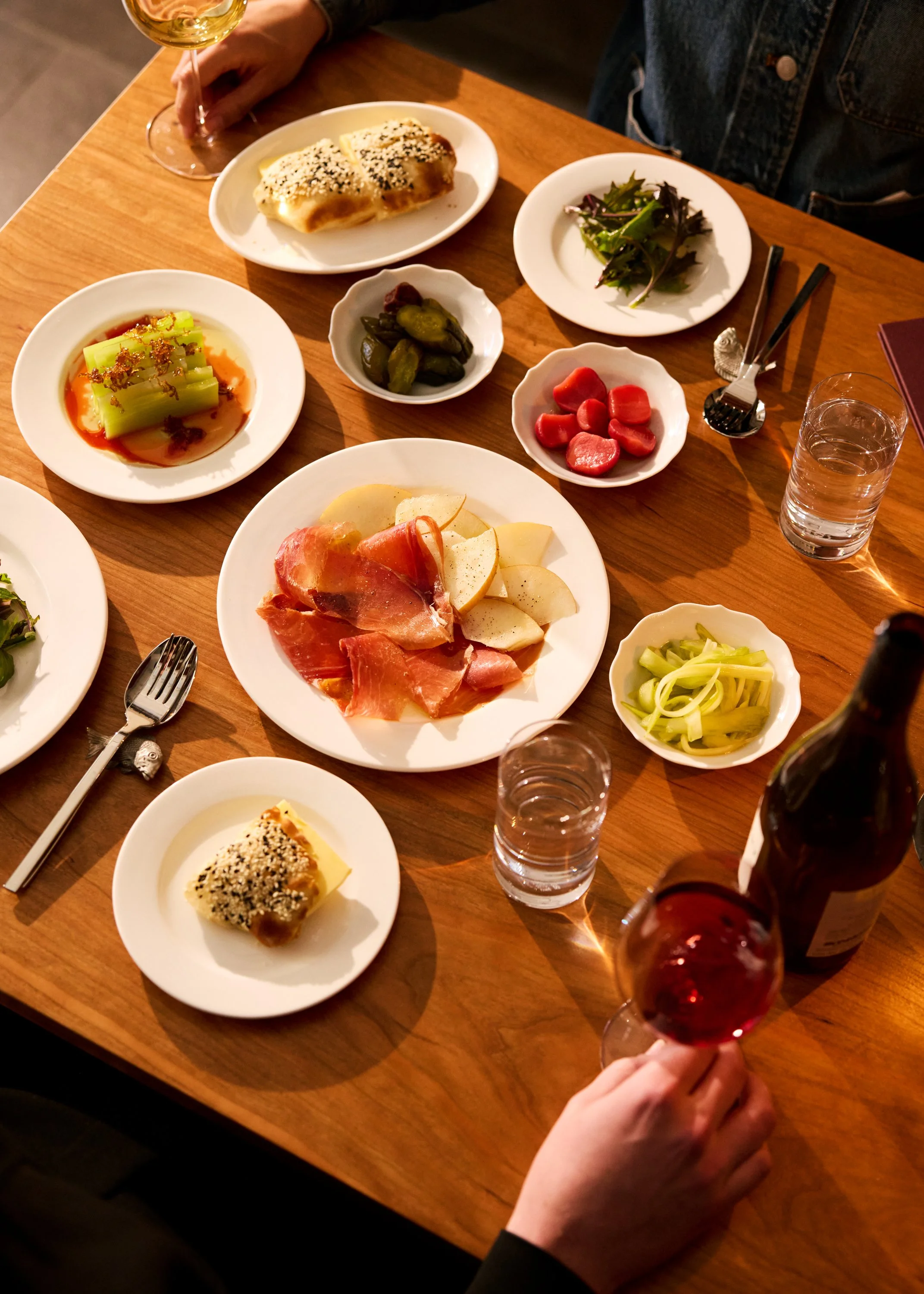 An image of food an wine at Lei Wine Bar