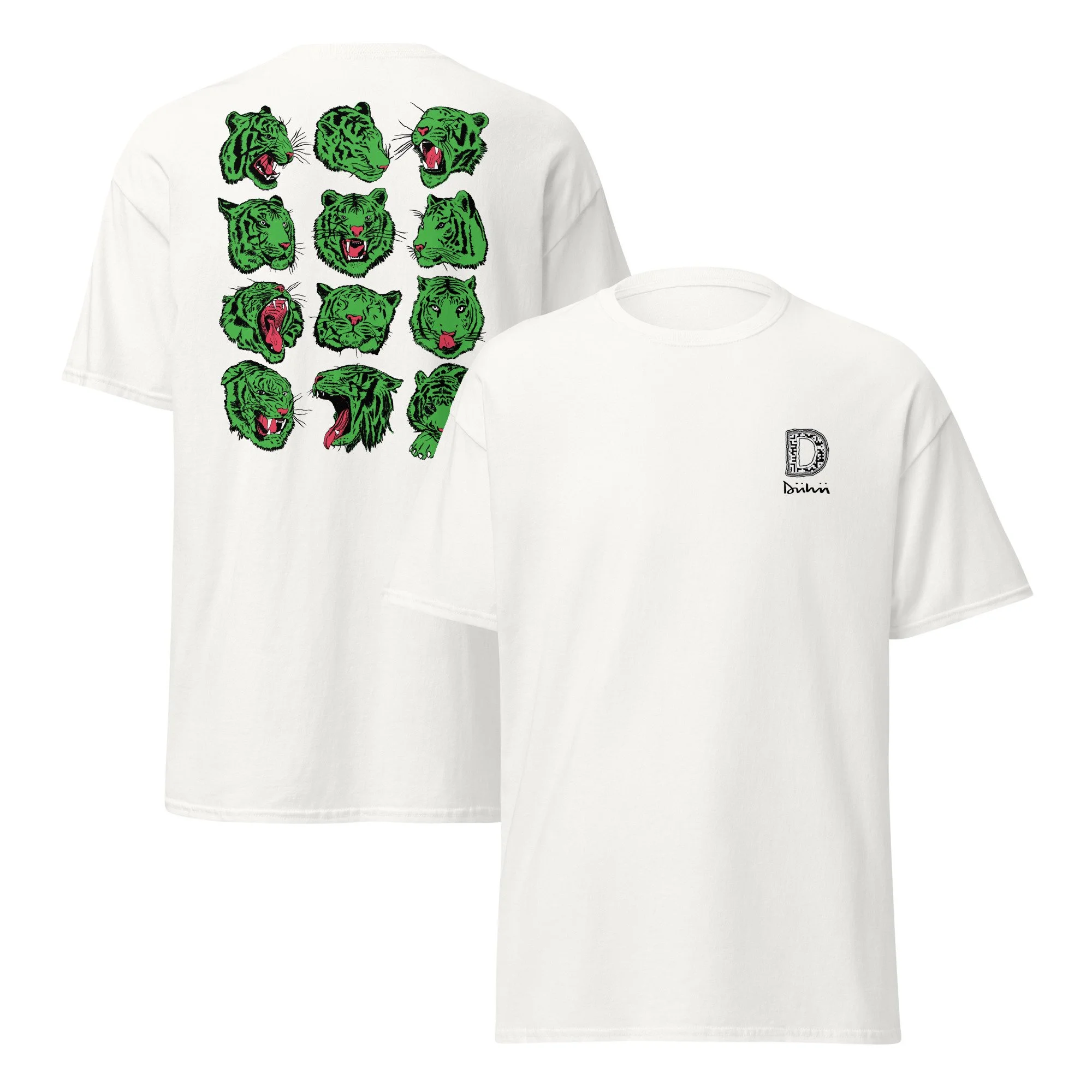 12 Tigers T Shirt // GREEN