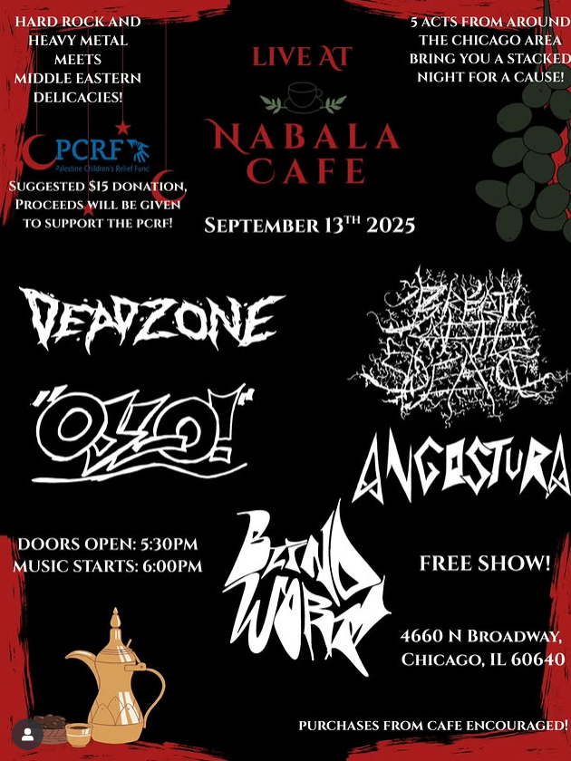 PCRF Benefit Show w/Deadzone, Angostura, Breath of the Dead, Oslo, and Blind Worm