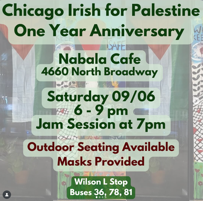 Chicago Irish For Palestine 1 Year Anniversary