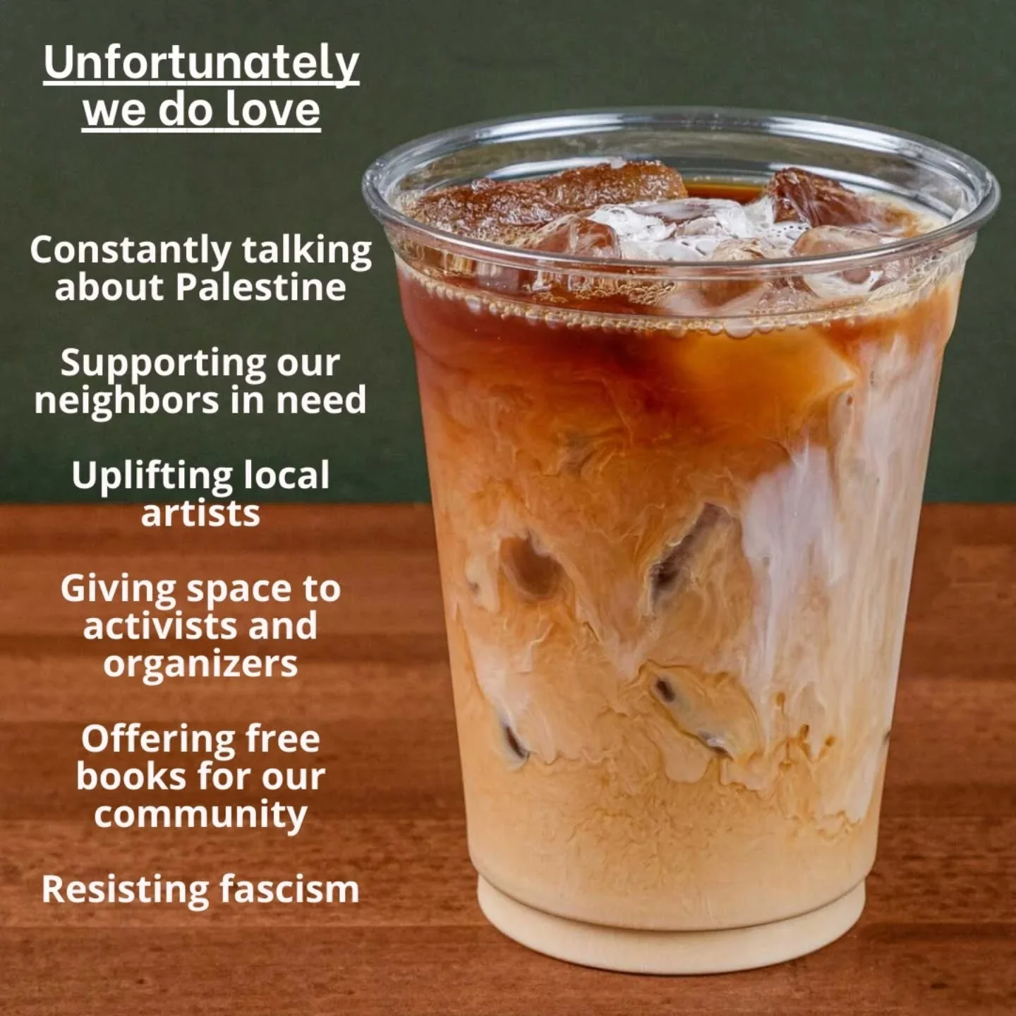 One for our community, one for our caffeine addiction
#unfortunately #chicago #palestine