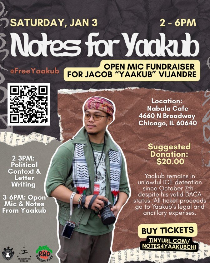 Notes for Yaakub Open Mic Fundraiser