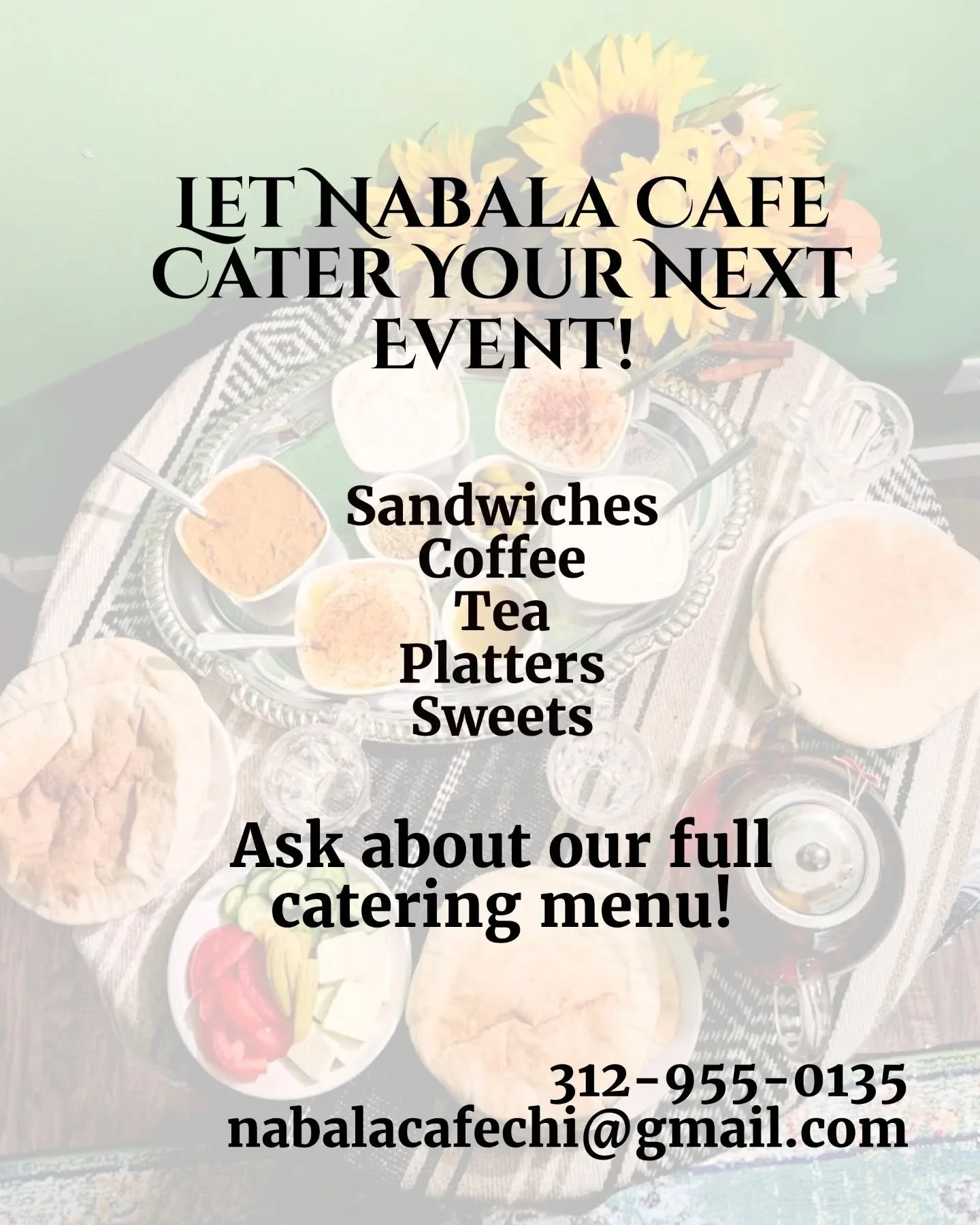 Need food or drinks catered for an upcoming event or gathering? We got you!

From sandwich platters and assorted hand pies to coffee and sweets, we've got anything you need.

Give us a call or send an email and we'll take care of the rest. We'll make