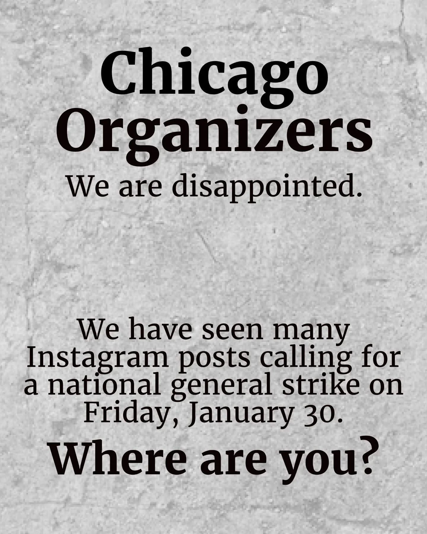 @50501chicago
@uwfillinois
@pymchicago
@antiwarchicago
@caarprnow
@uspcn
@sjpchicago
@onenorthside
@indivisiblechicago
@pslchicago 
@chi.tempest 
@cpusachicago 

Tag anyone else
