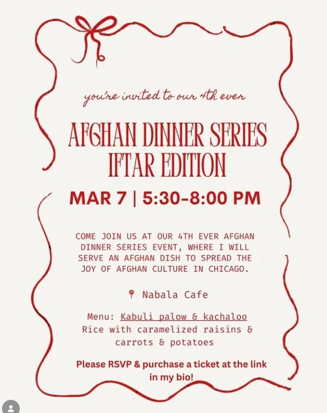 Afghan Dinner Series - Iftar Edition