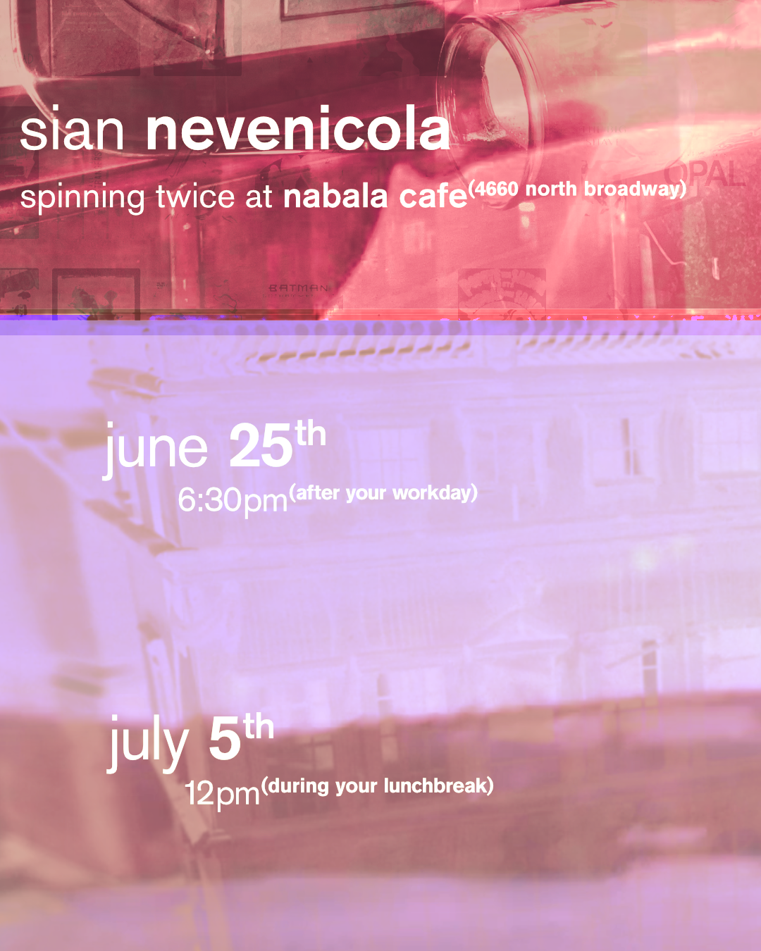 DJ set w/Sian Nevenicola