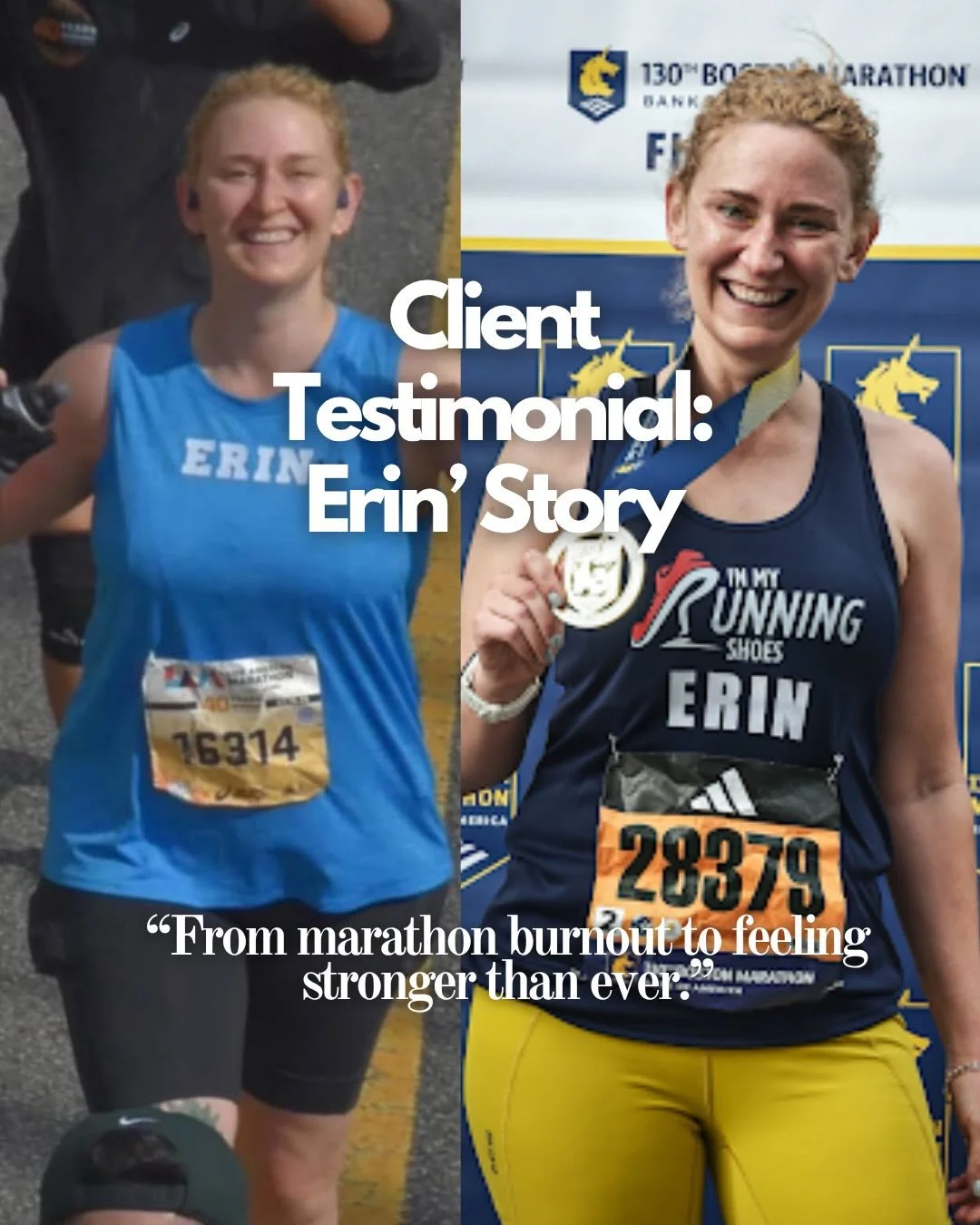 Down 30lbs, 4 pants sizes, and just finished her fastest marathon since 2019 🥲🥳 So proud of my girl @erinweyen !!! 

Full testimonial ⤵️

I have followed Nicole for years before finally deciding to take the plunge and work with her for Strength Tra