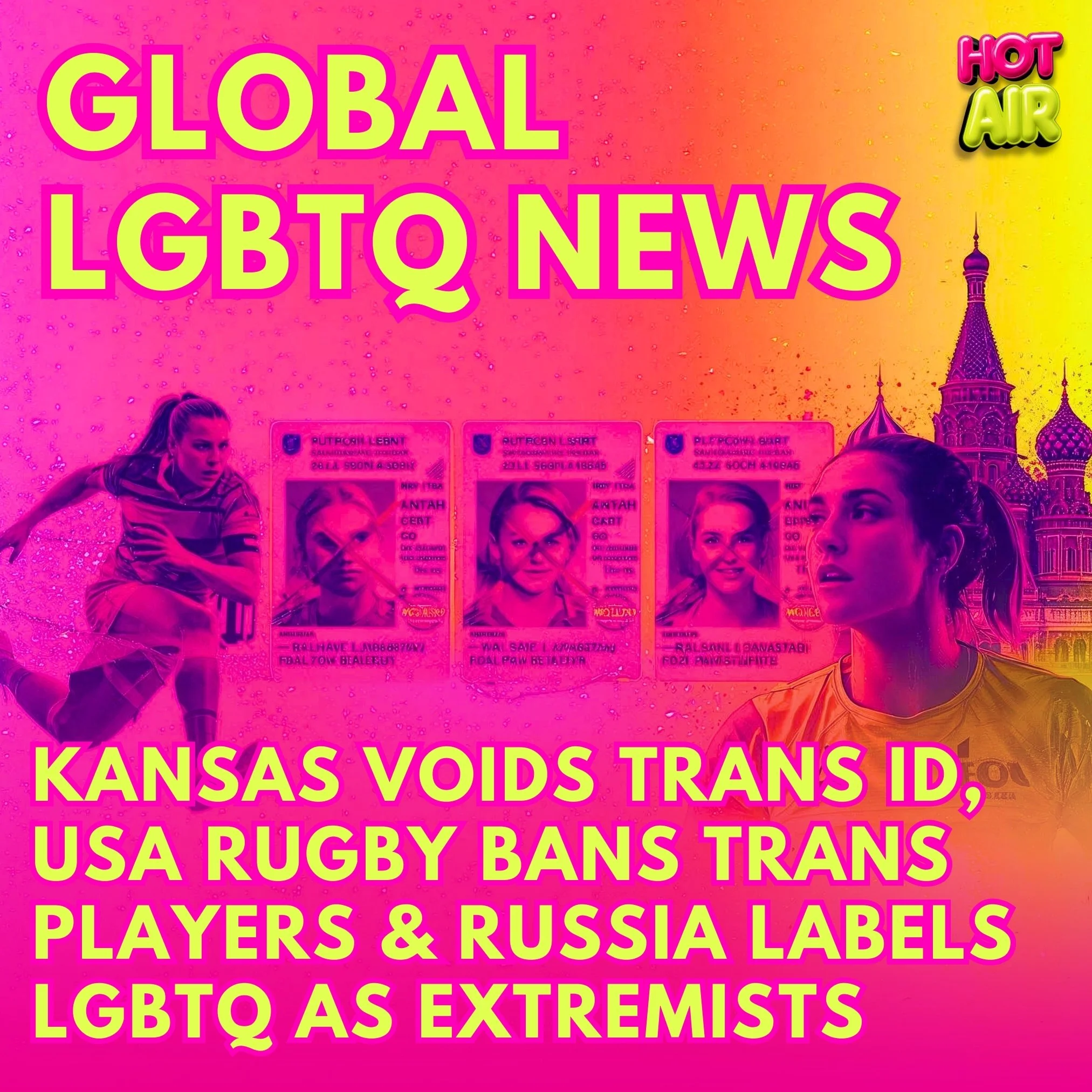 Ep.86 / LGBTQ News: Kansas Trans ID Law, Russia Targets LGBTQ People, USA Rugby Ban &amp; Pixar Queer Character Controversy