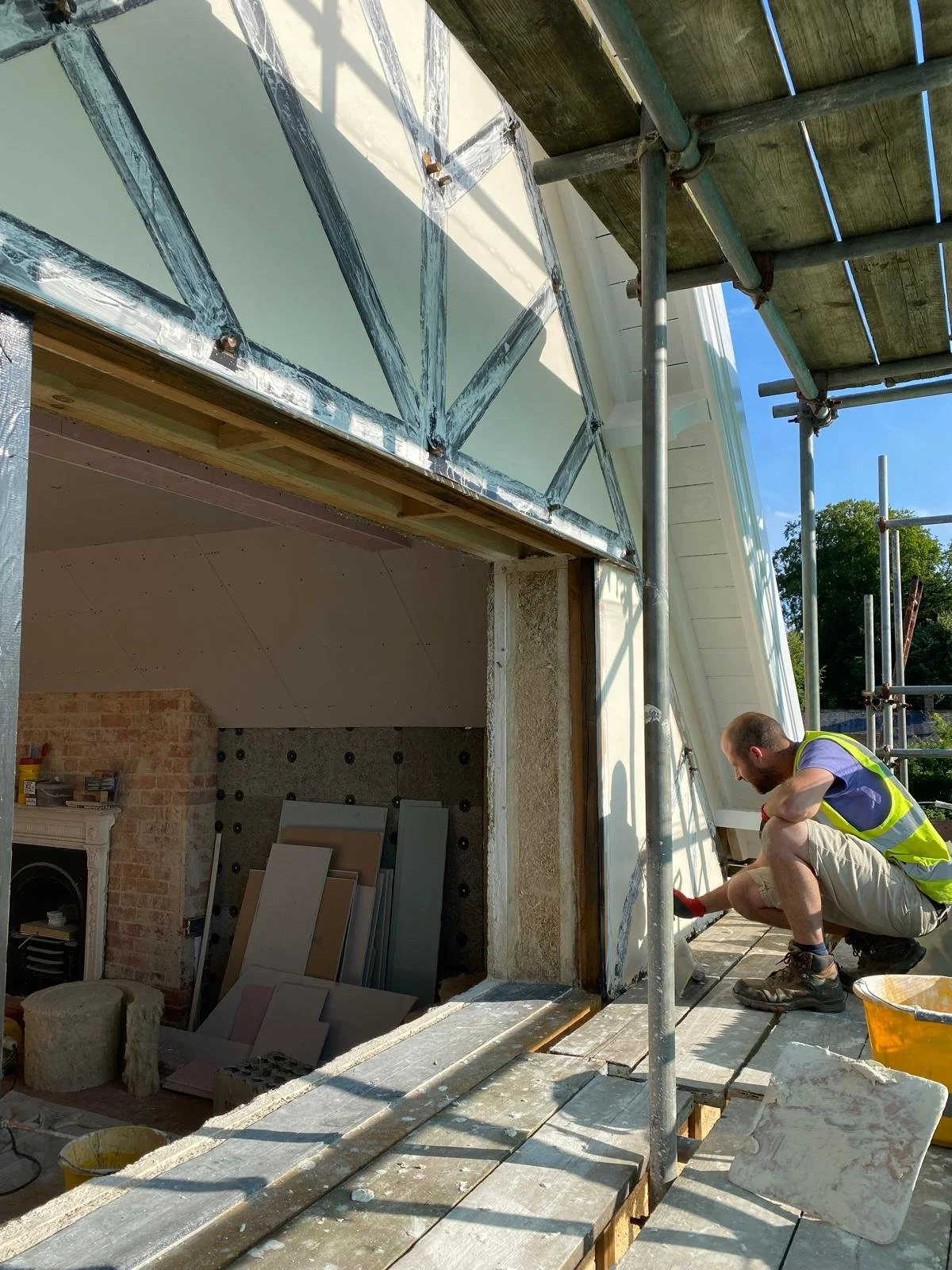 Hempcrete insulation