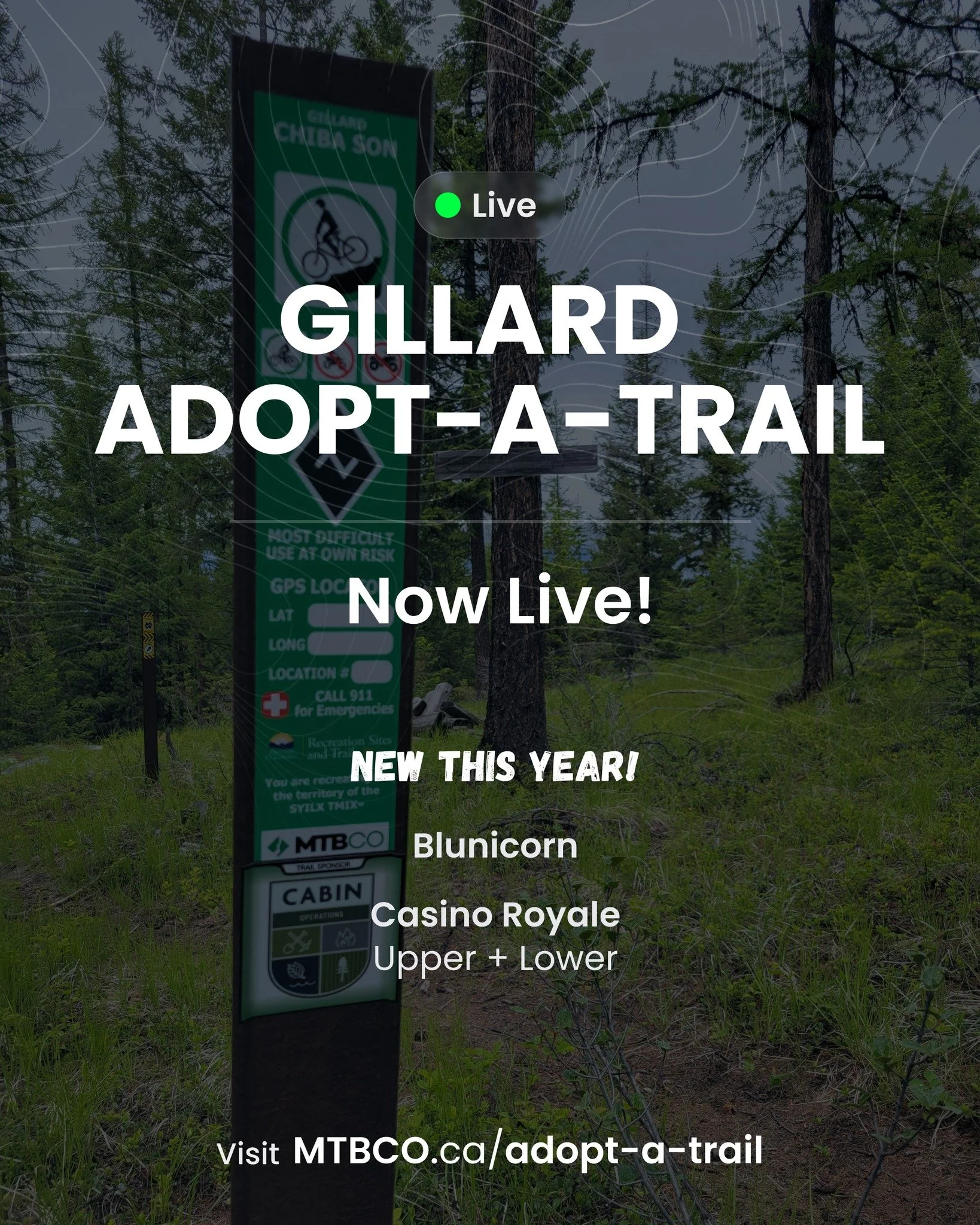 THE GATES ARE OPEN! 🔓🌲

The 2026 Gillard Adopt-a-Trail program is officially LIVE! This is your chance to directly fuel the future of the Gillard network. Whether you&rsquo;re a local business looking to give back or a group of riders wanting to su