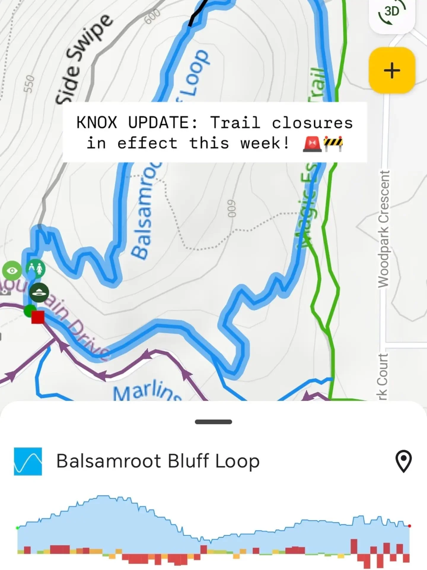 Heads up, Knox riders! Major trail upgrades are officially underway in the BalsamrootBluff zone. Because heavy work is actively happening on the dirt, this specific area will be completely closed for the next 5 to 6 days to ensure everyone's safety.
