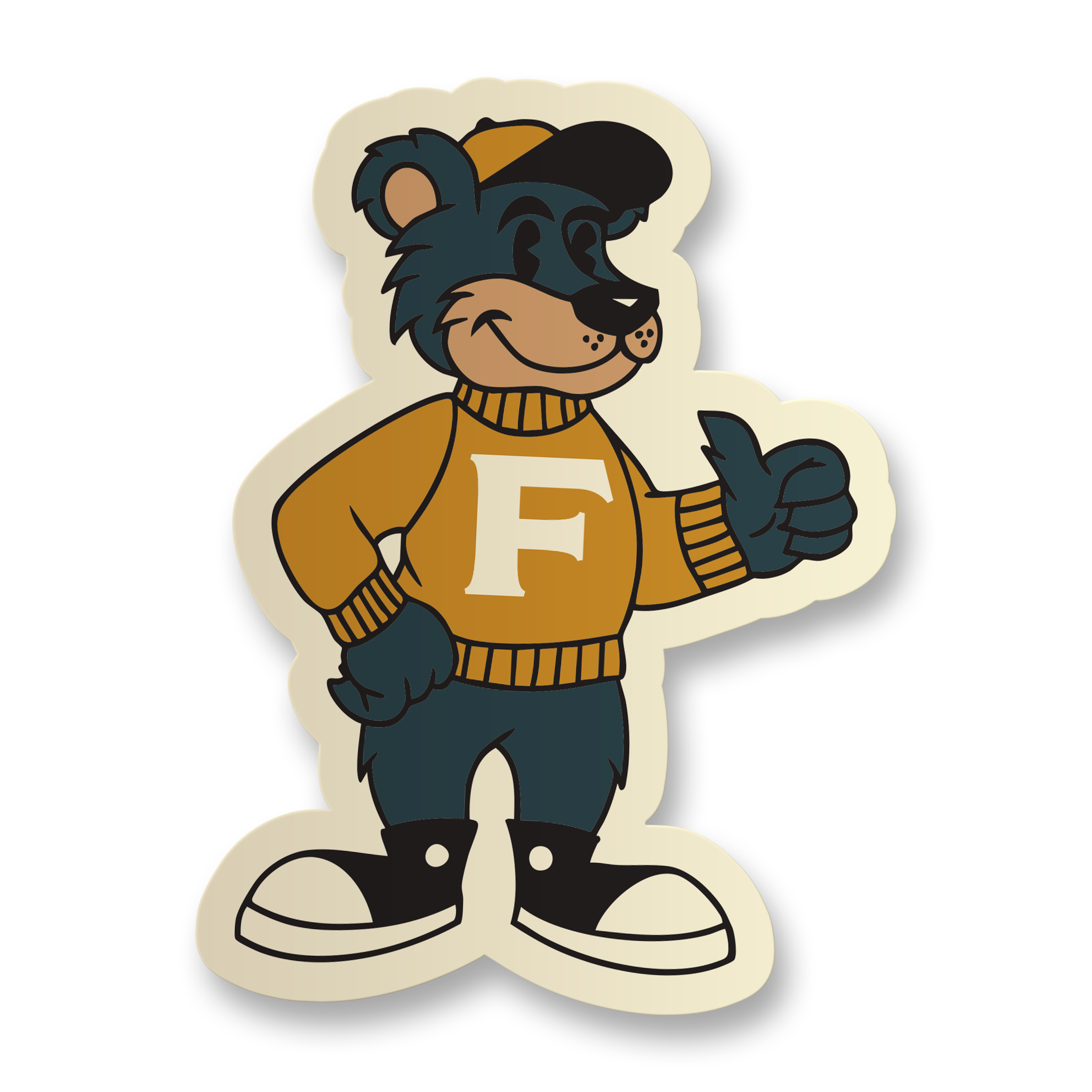 Flatland Bear Mascot Sticker