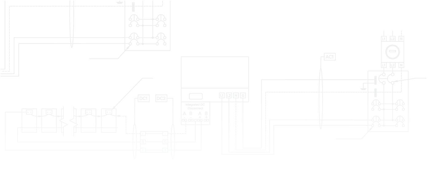 Electrical schematic diagram with various symbols and lines indicating circuit connections and components.