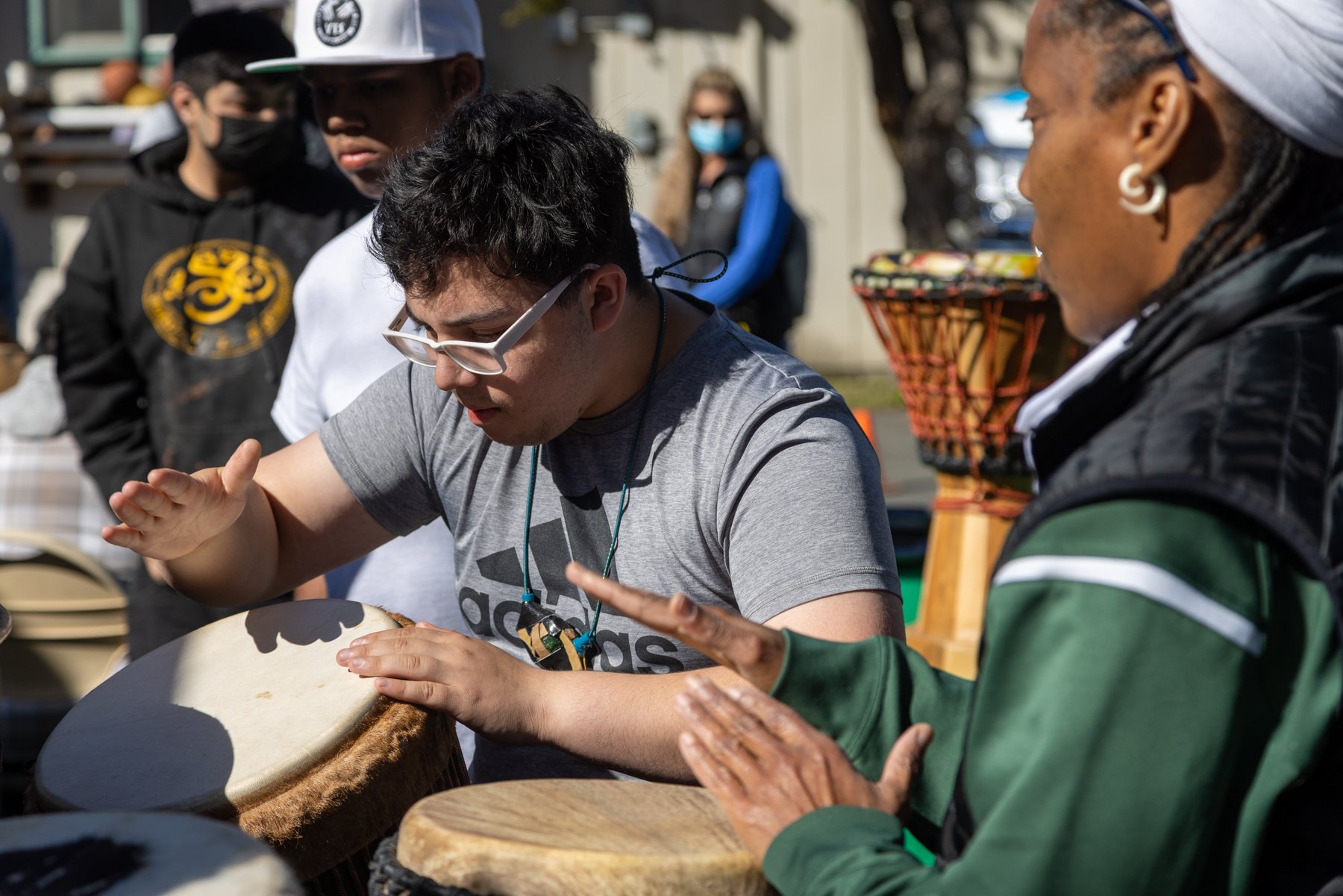people playing drums
