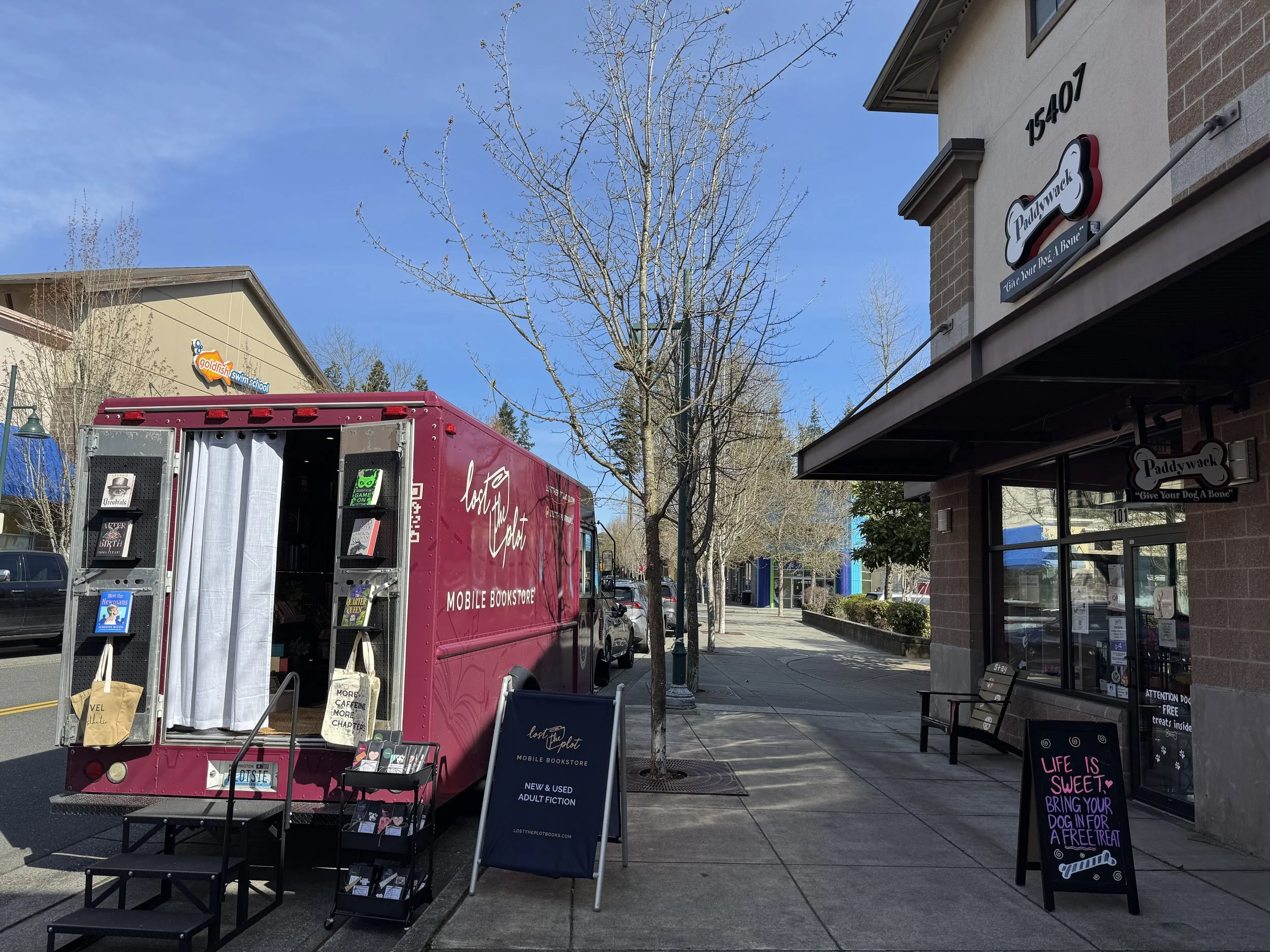 Lost The Plot parked outside of Paddywack in Mill Creek