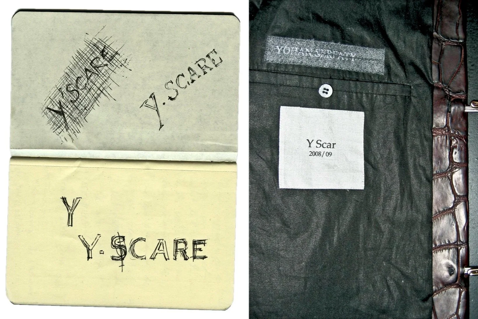 Etude pour logo collection Y. Scare 2008/09