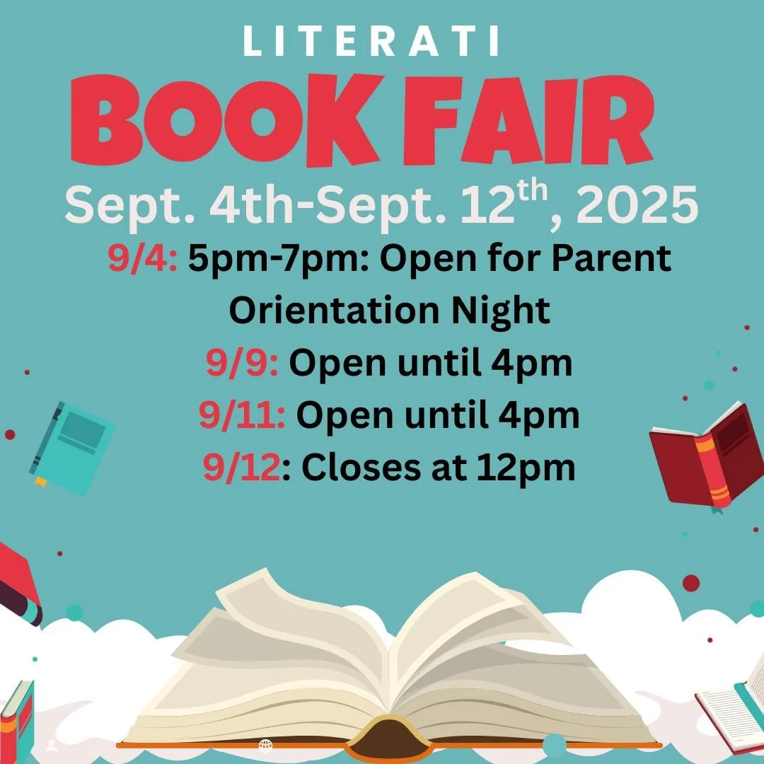 The Book Fair is earlier this year and is coming up quickly! In fact, the online book fair has already begun, so you can start shopping now at the link below! 📚

We need volunteers to help run the book fair! On September 4, help is needed to set the