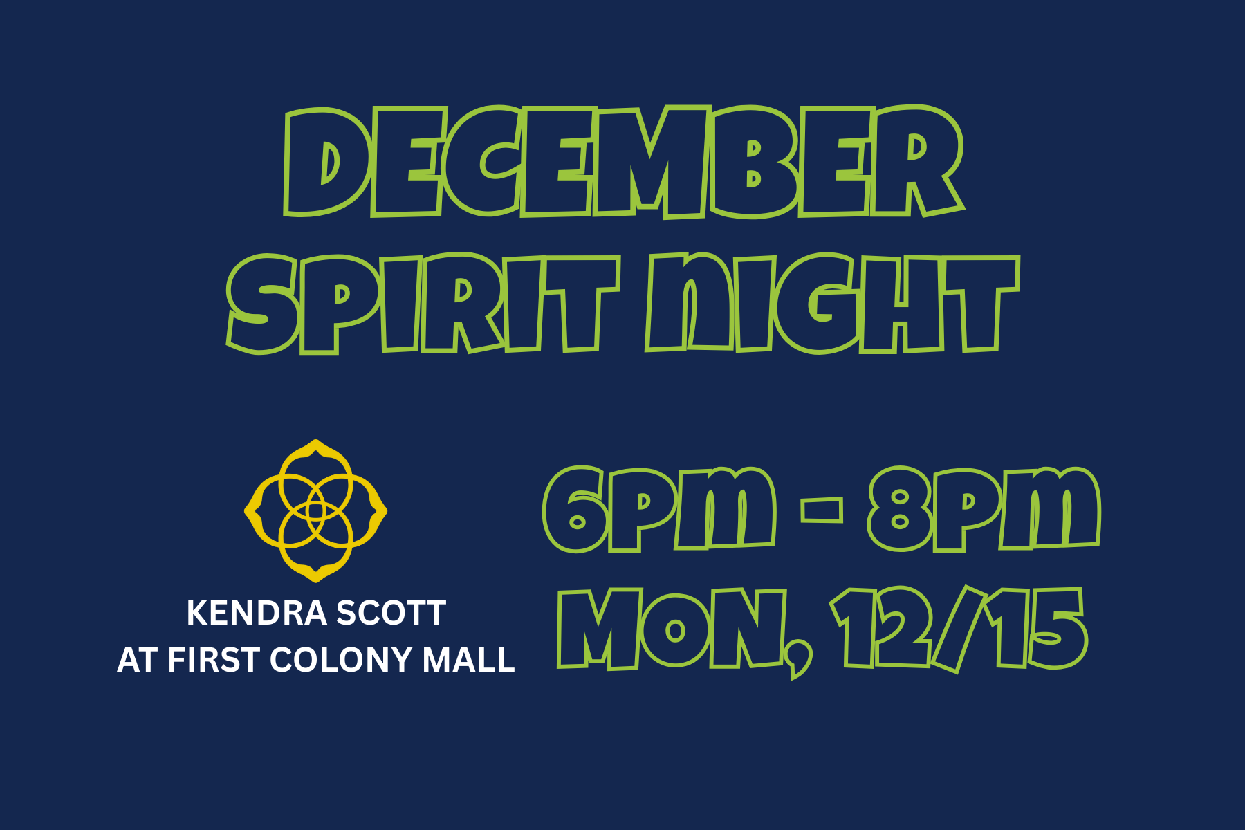 December Spirit Night - Dec 15