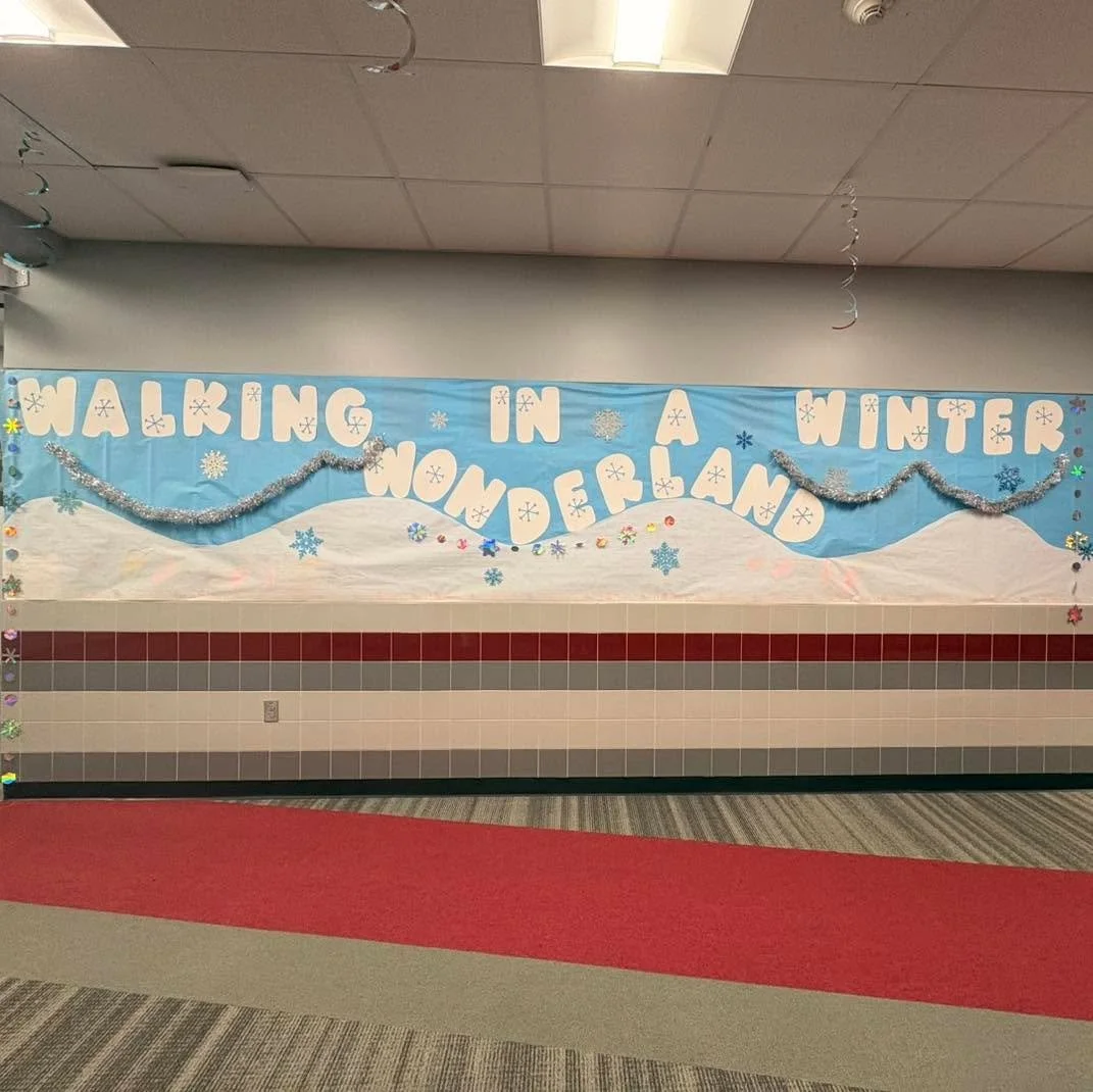 The 4th &amp; 5th Grade hallways are like walking in a winter wonderland that is so festive you might just want to skate your way to class! From sparkling snowflakes to jolly garlands, these hallways are flake-tastic and shiny✨❄️🎄⛸️

Here&rsquo;s to