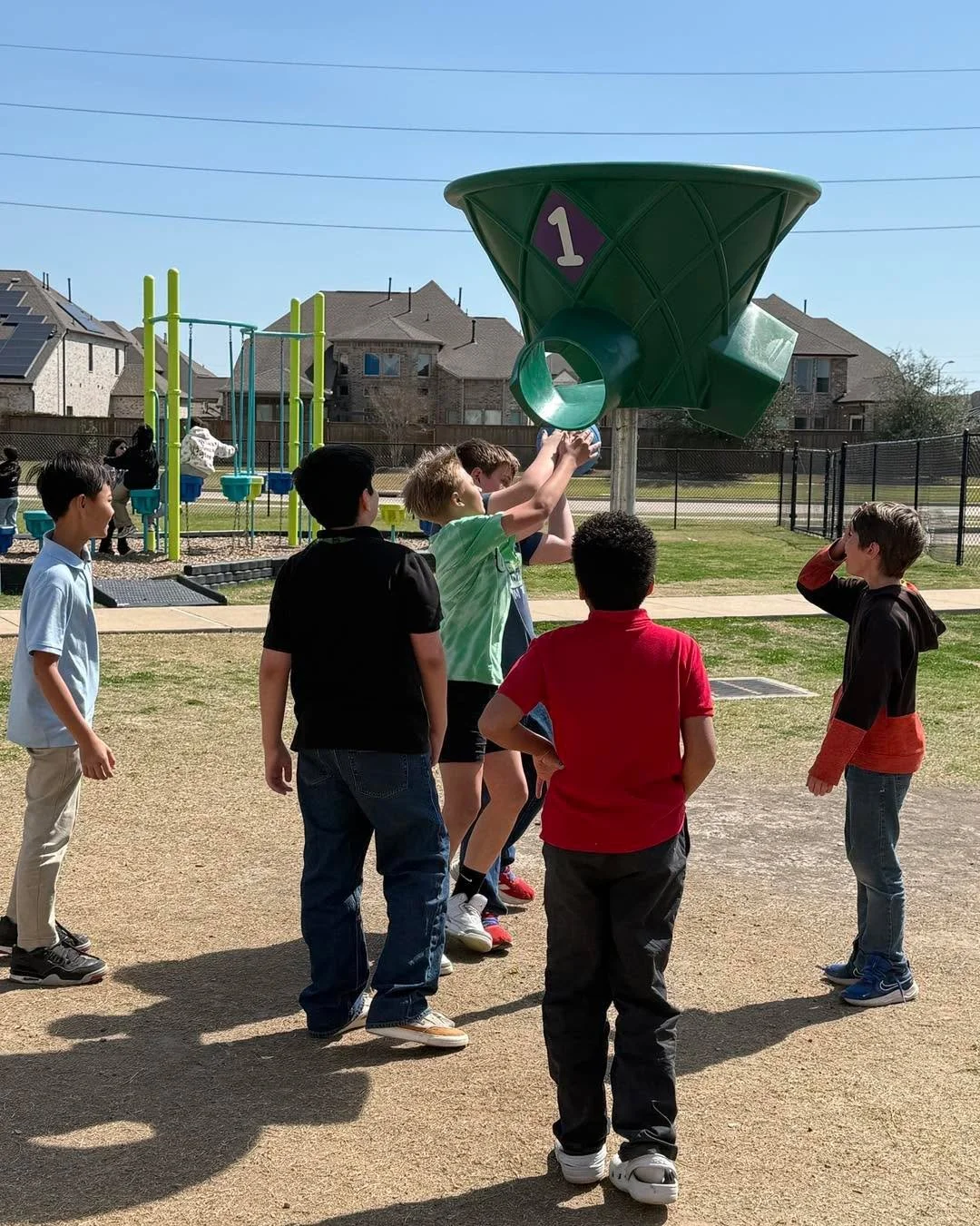 In addition to the recess carts, the PTO purchased some Triple Shoot Basketball hoops for the playgrounds! 🎉🏀⛹️

As you can see, these are a hit with the kids to play with during their recess time and offer more ways to be active, build skills, wor