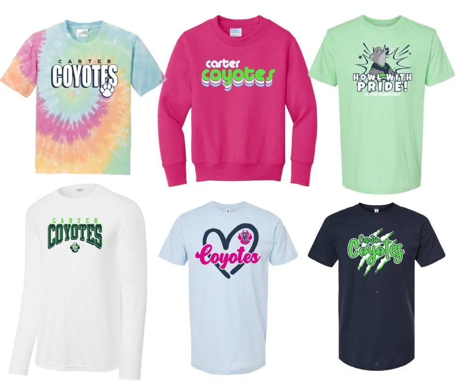 📣Our spiritwear store will be closing after this month to begin preparing for the next school year!📣

If you like any designs from this school year, now is the time to order before the store closes for the remainder of the school year! 👚👕 Check o