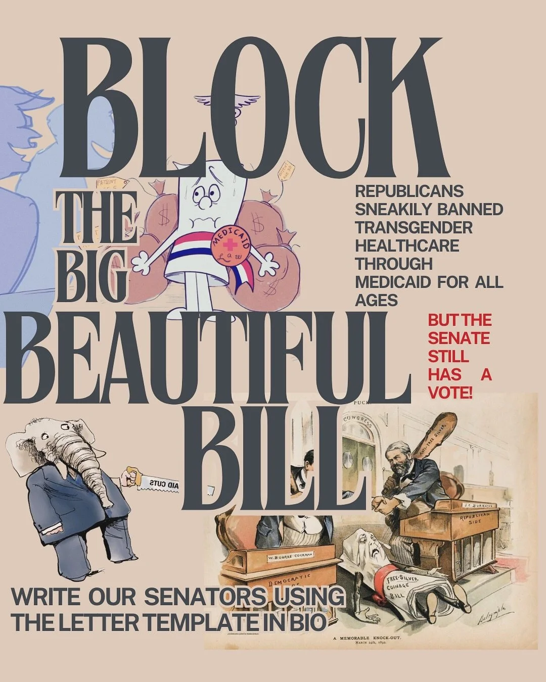 H.R.1 just made it&rsquo;s way through the House of Representatives. Republicans sneakily changed language just before it passed to remove gender affirming care from medicaid. Write to our Senators, Murray and Cantwell, asking for them to vote no on 
