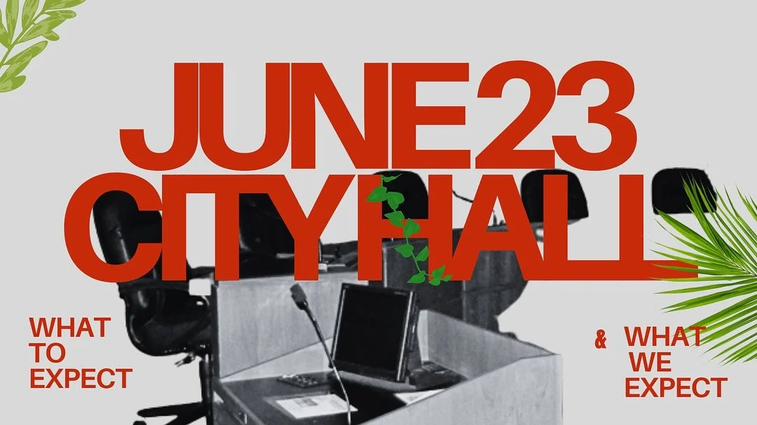 READ THIS BEFORE CITY HALL